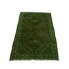 Green Overdyed Rug 2' 6 x 4' 2 (ft) - No. R22817