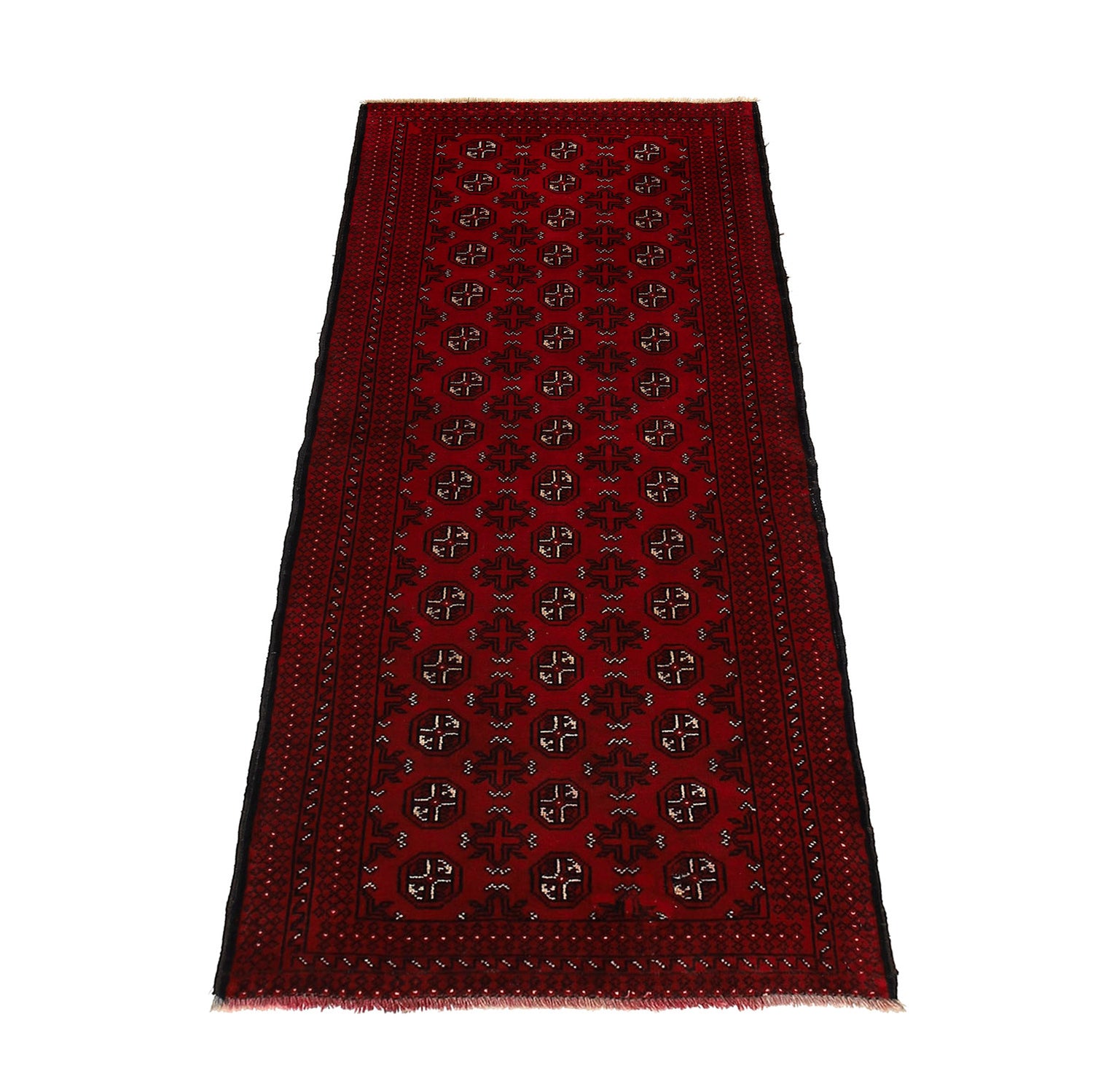Hand Knotted Bokhara Wool Runner Rug 2' 7 x 6' 3 (ft) - No. R24134