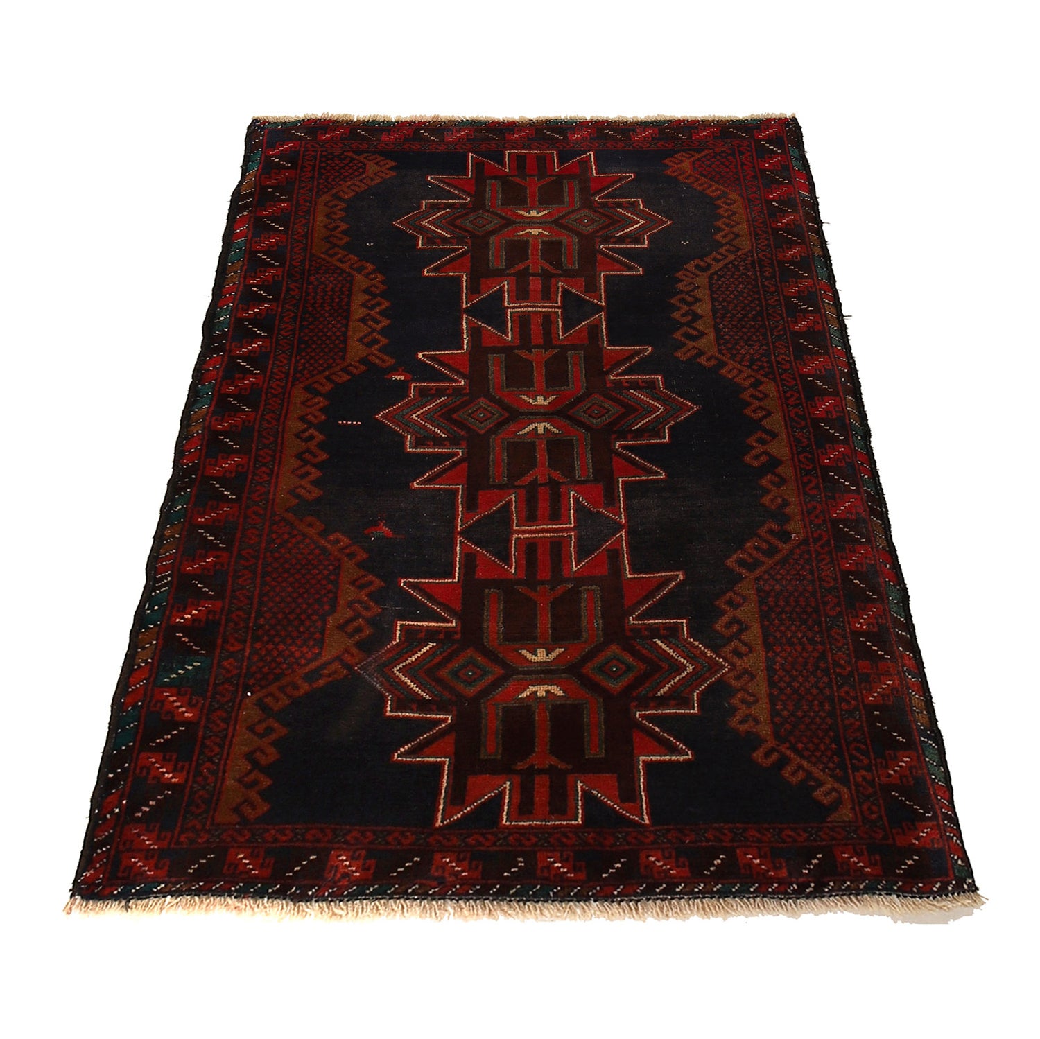 Hand Knotted Baluchi Rug 2' 7 x 4' 5 (ft) - R24366
