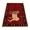 Handmade Picture Carpet 3' 0" x 4' 6" (ft)- No. R24787