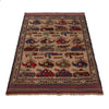 Brown Color War Rug 4' 2 x 6' 3 (ft) - No. R24916