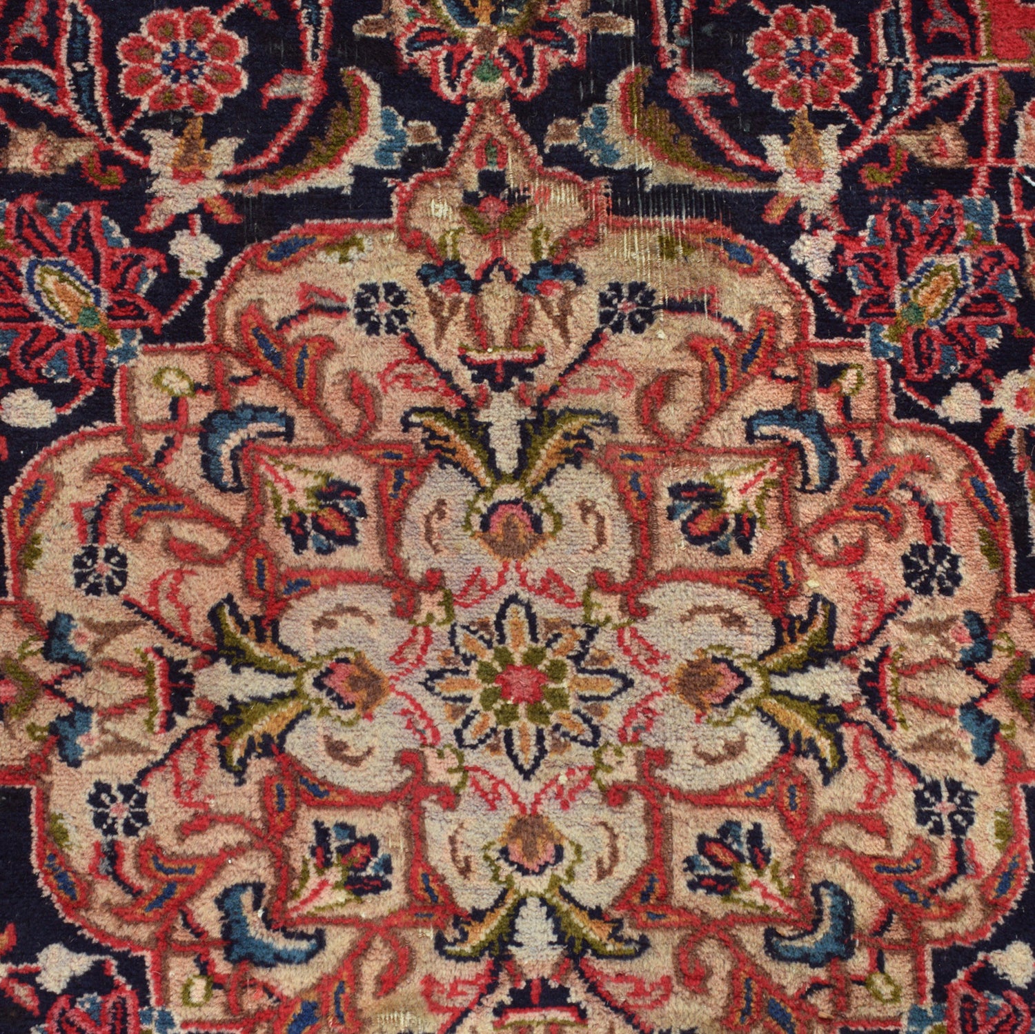 Red Color Kashan Rug 9' 2 x 12' 3 (ft) - No. R24937