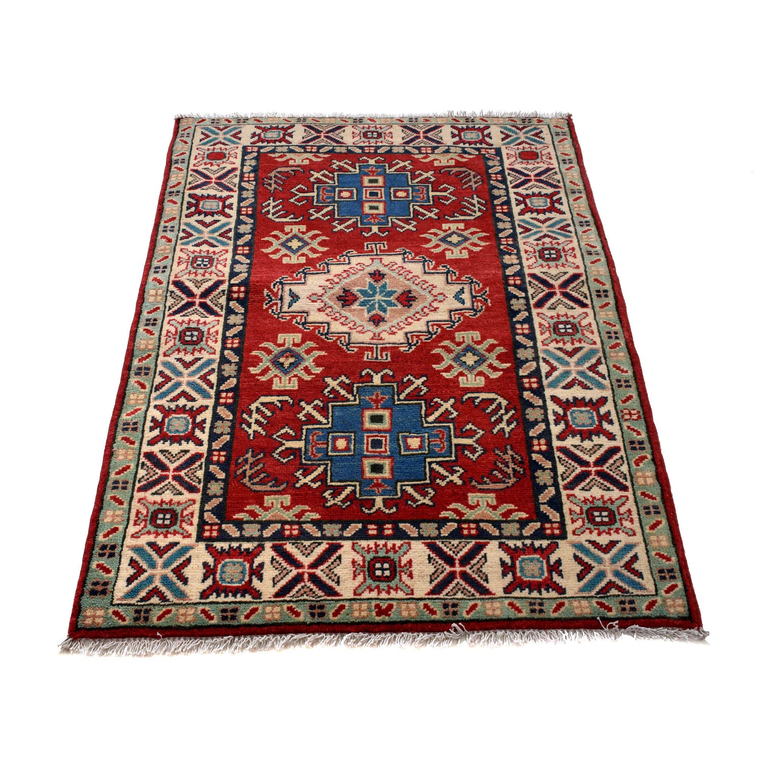 Red Color Kazak Rug 2' 7 x 4' 0 (ft) - No. R25295