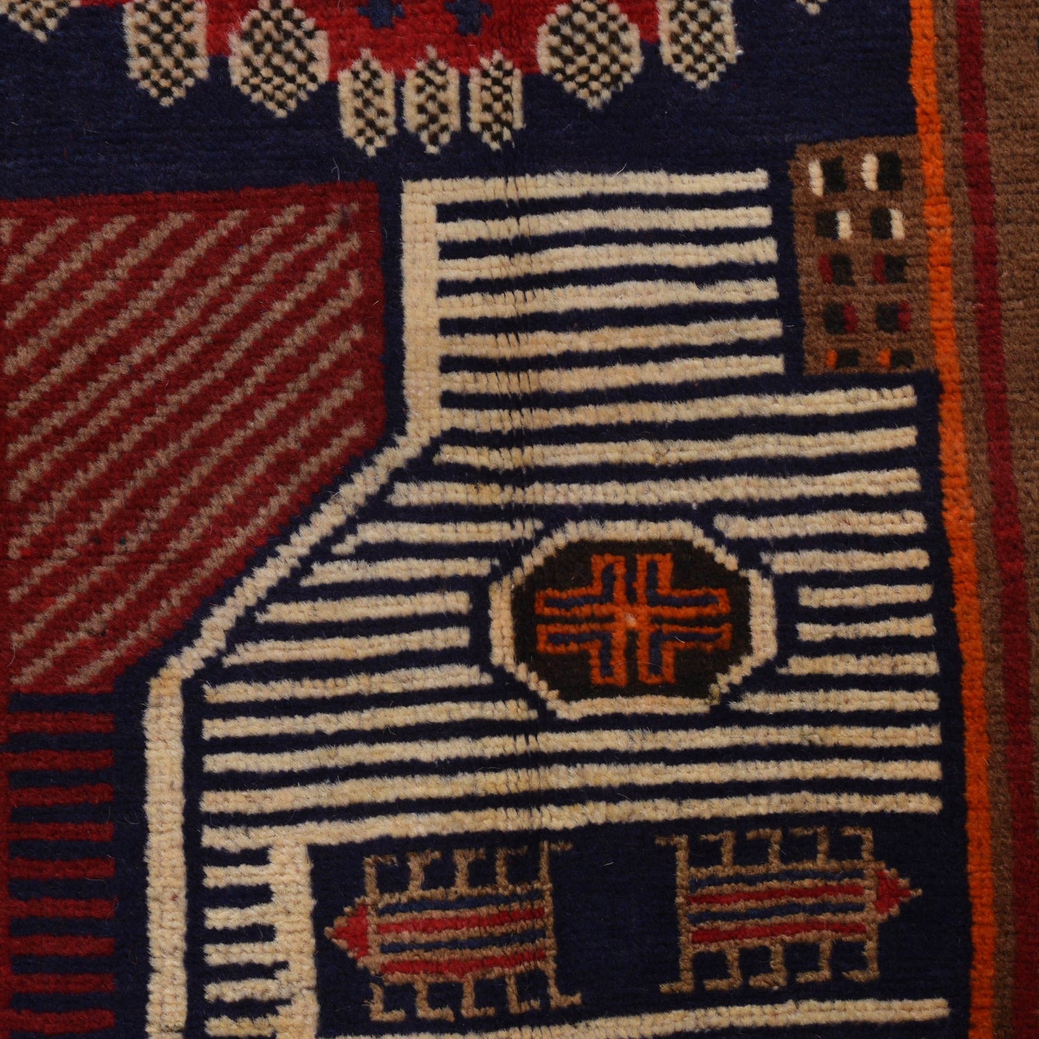 Tribal Baloch Rug 3' 0 x 4' 5 (ft) - No. R25329