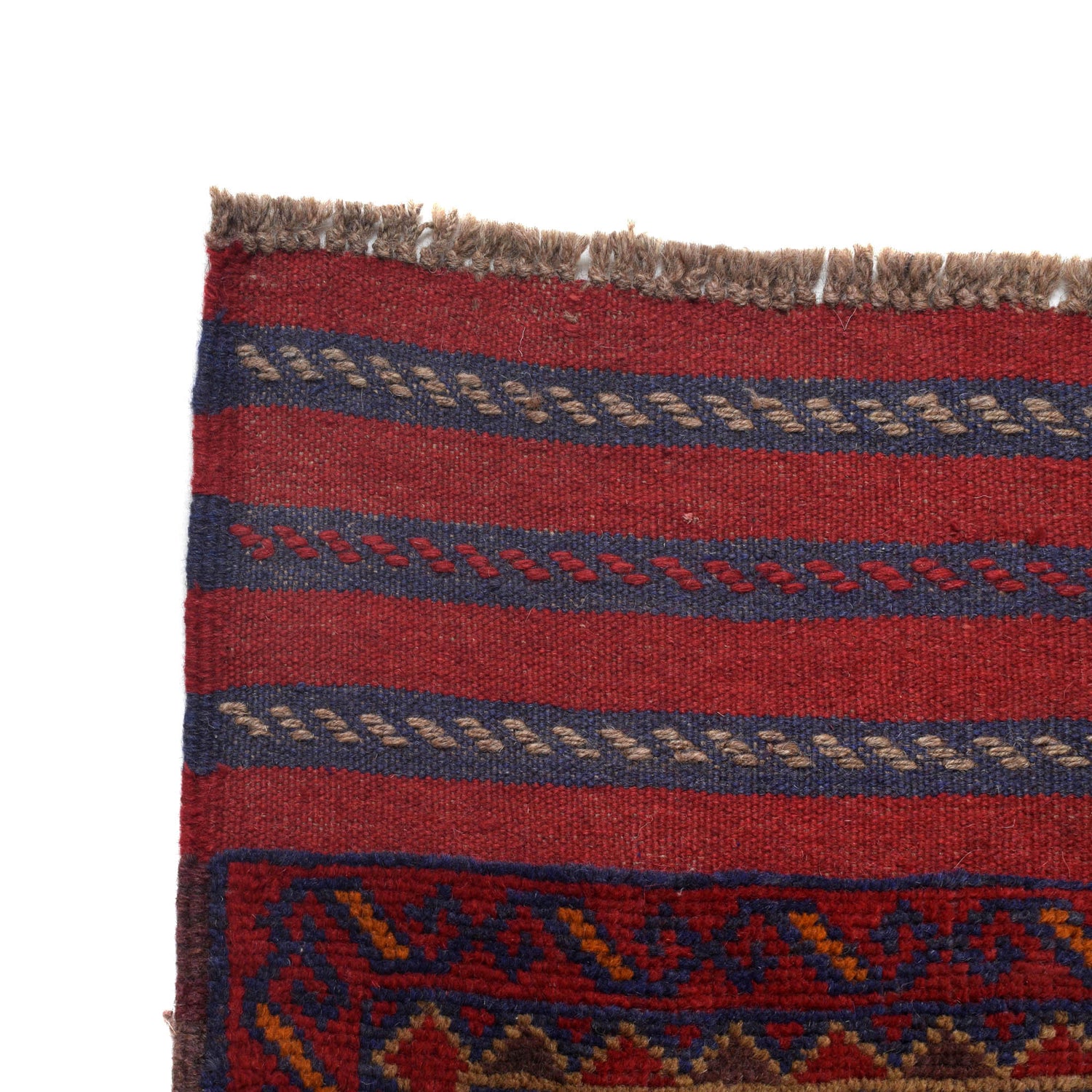 Red Mashwani Short Runner 1' 9 x 8' 4 (ft) - No.G25344