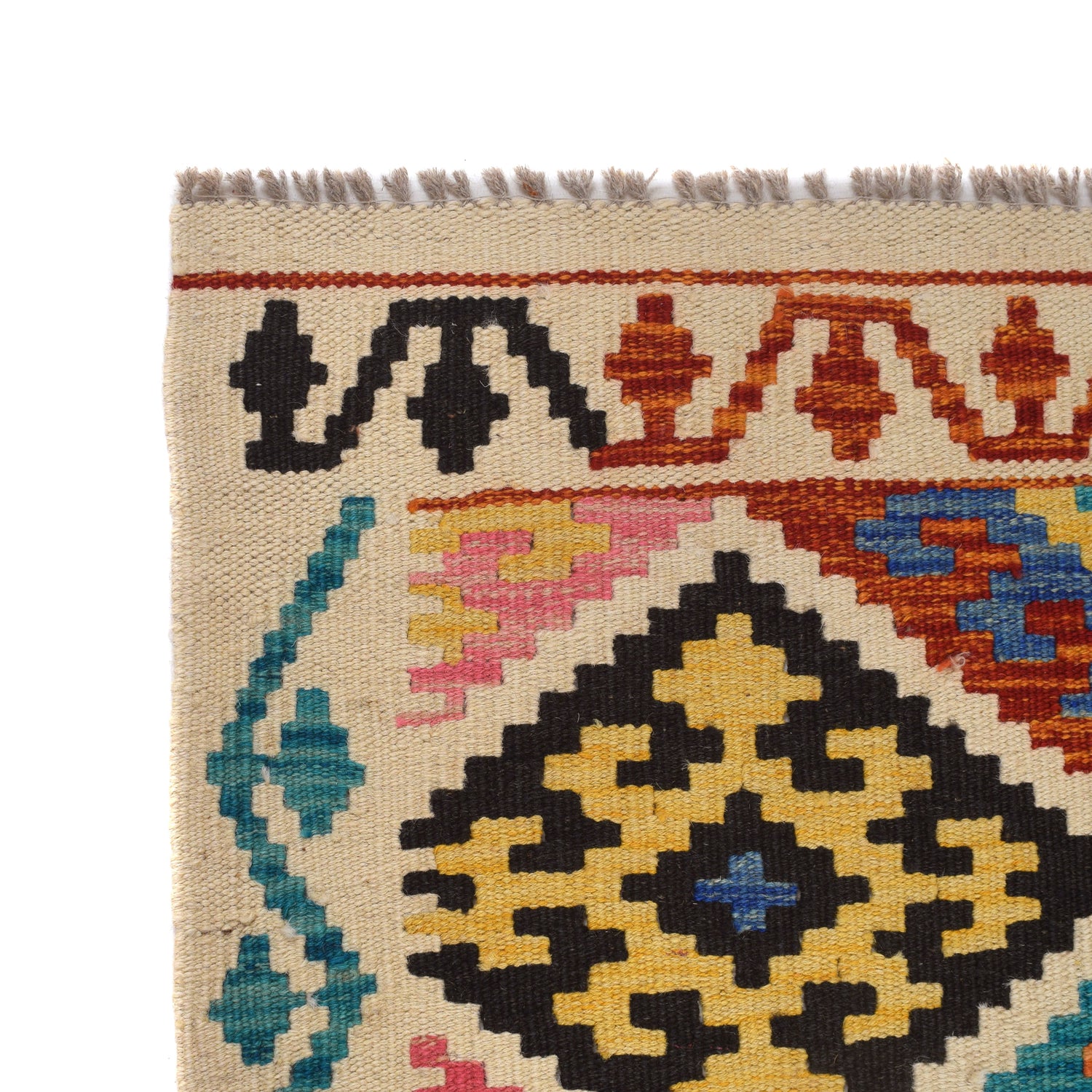 Handmade Vegetable Kilim 4' 7 x 6' 2 (ft) - No. R26248