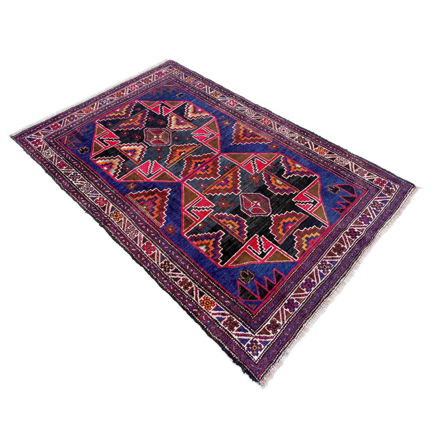 Traditional Baloch Rug 3' 7" x 6' 3" (ft) - No. R36706