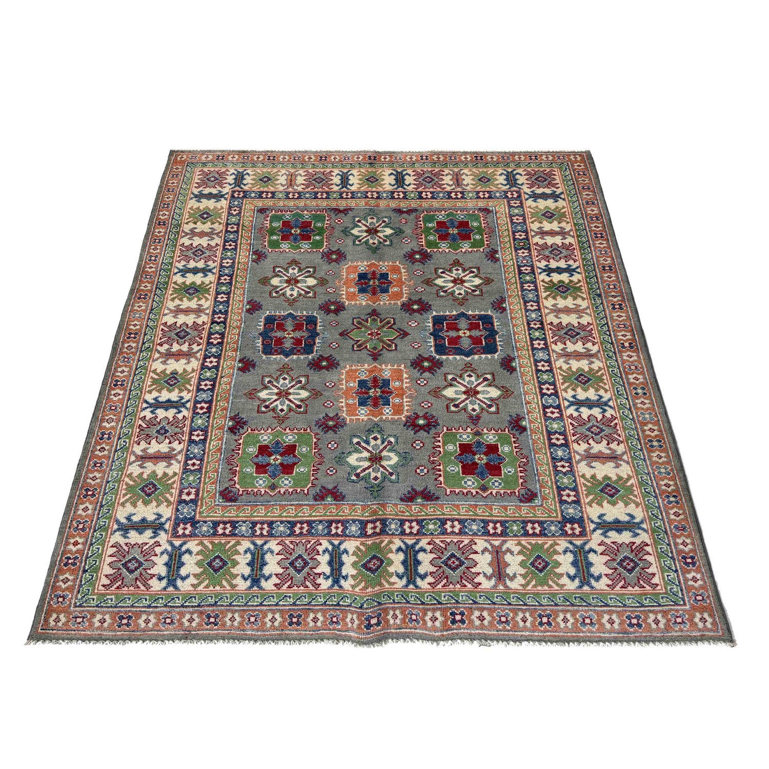 Oriental Kazak Rug 4' 11" x 6' 6" (ft) - No. R37365