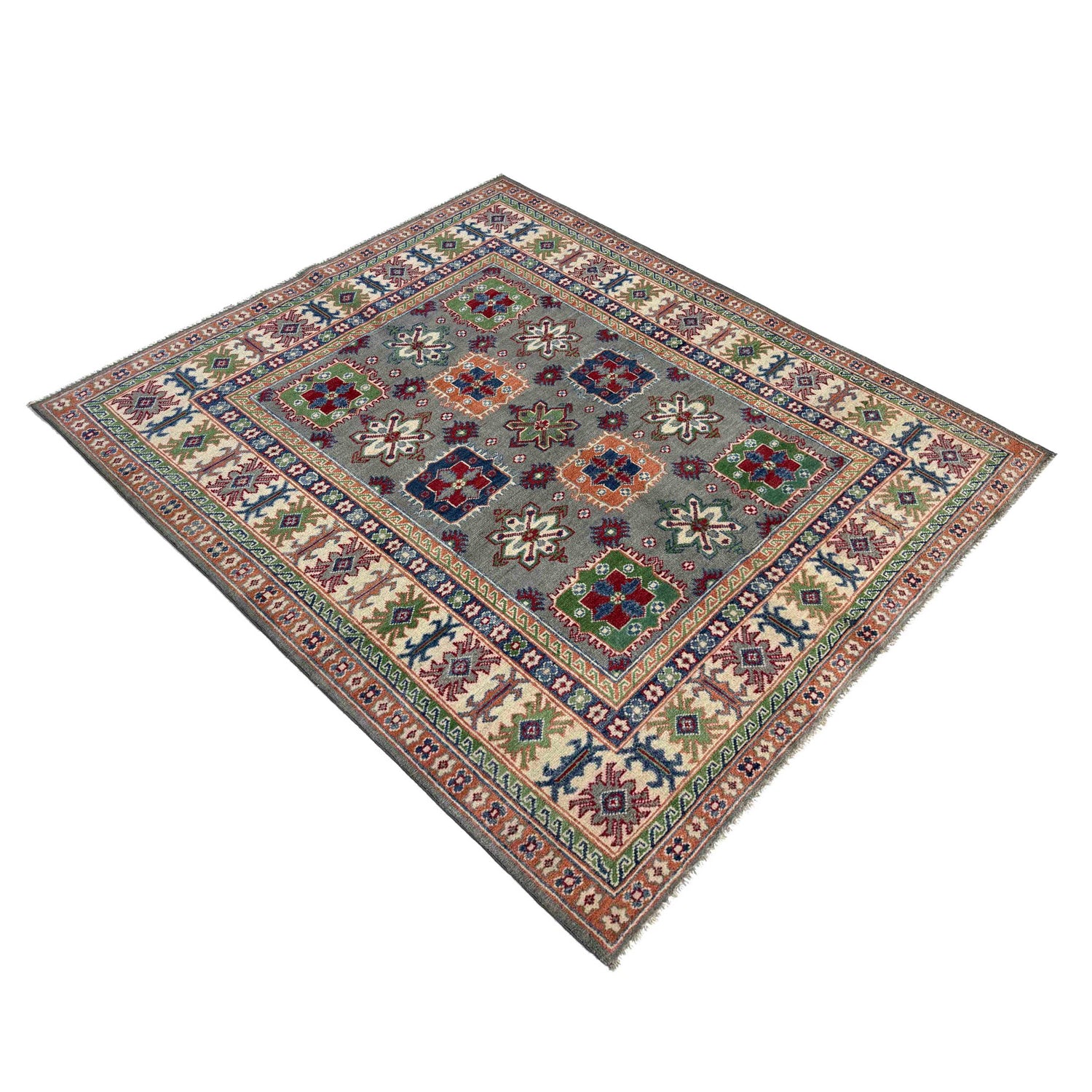 Oriental Kazak Rug 4' 11" x 6' 6" (ft) - No. R37365