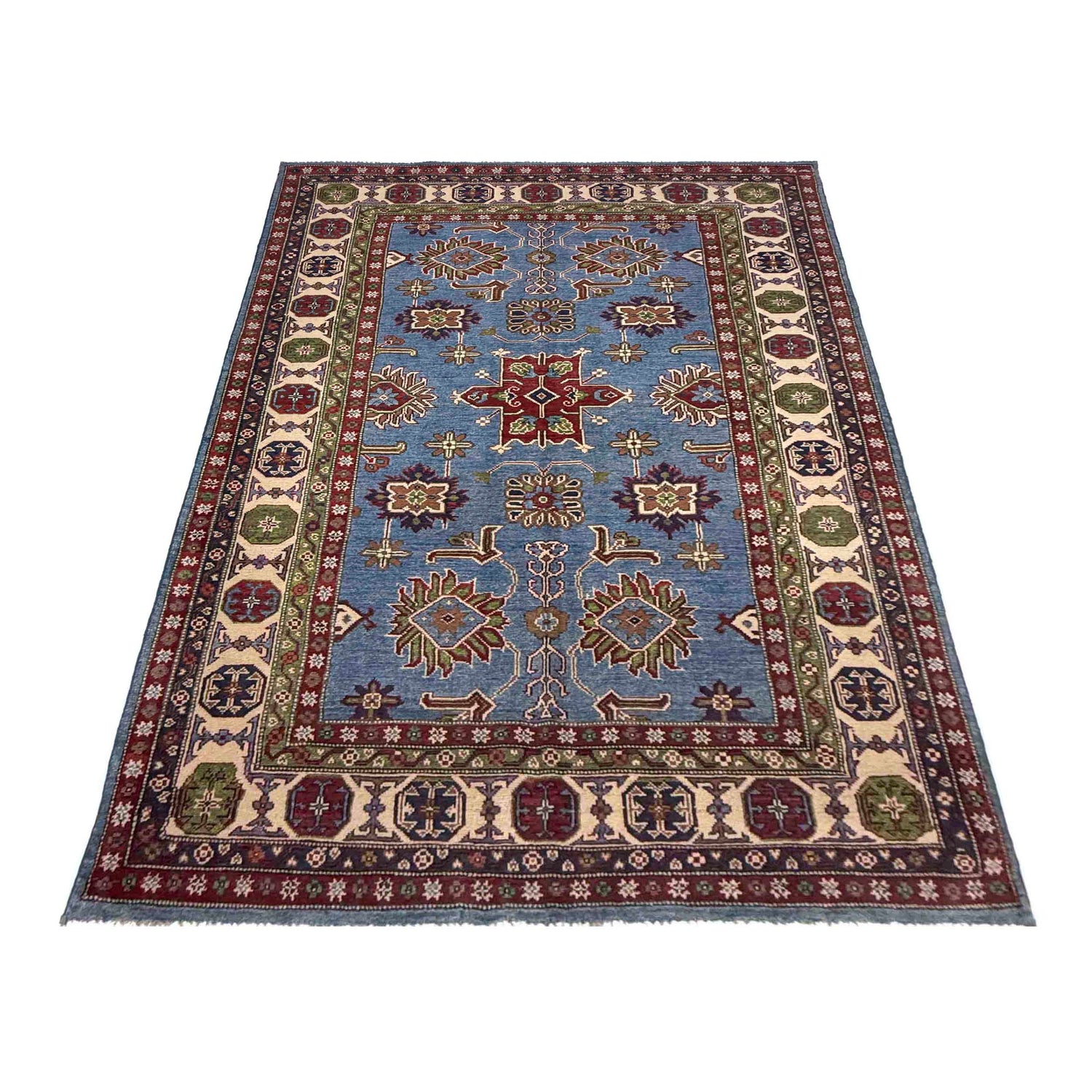 Blue Color Kazak Rug 4' 9" x 7' 10" (ft) - No. R37366