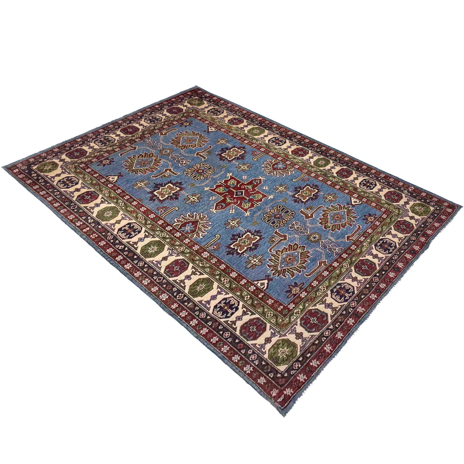 Blue Color Kazak Rug 4' 9" x 7' 10" (ft) - No. R37366