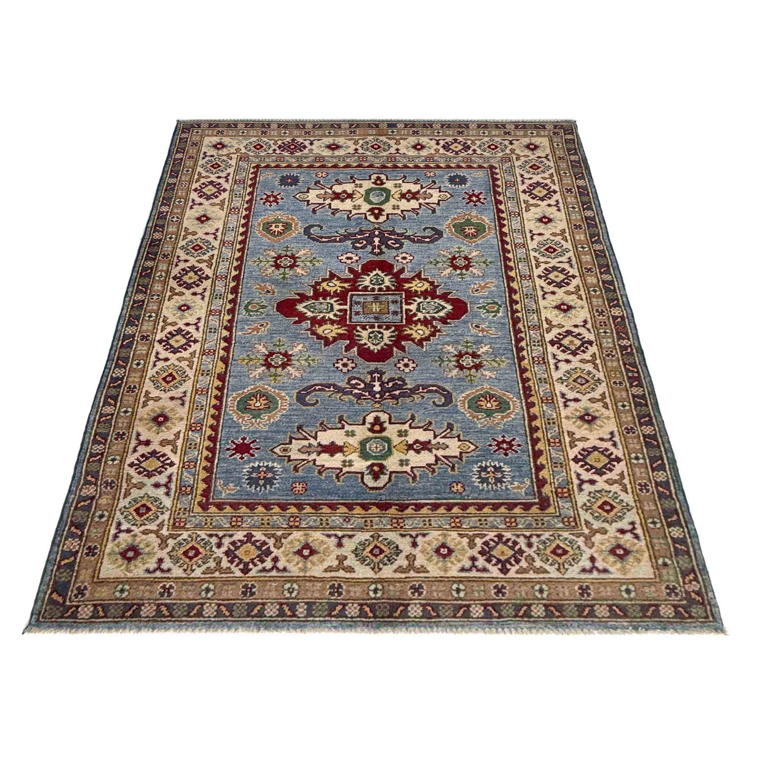 Oriental Kazak Rug 4' 0" x 5' 11" (ft) - No. R37367