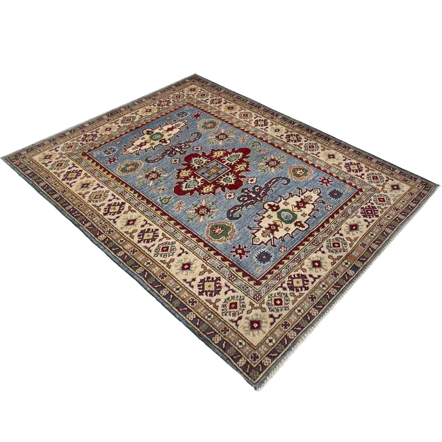 Oriental Kazak Rug 4' 0" x 5' 11" (ft) - No. R37367
