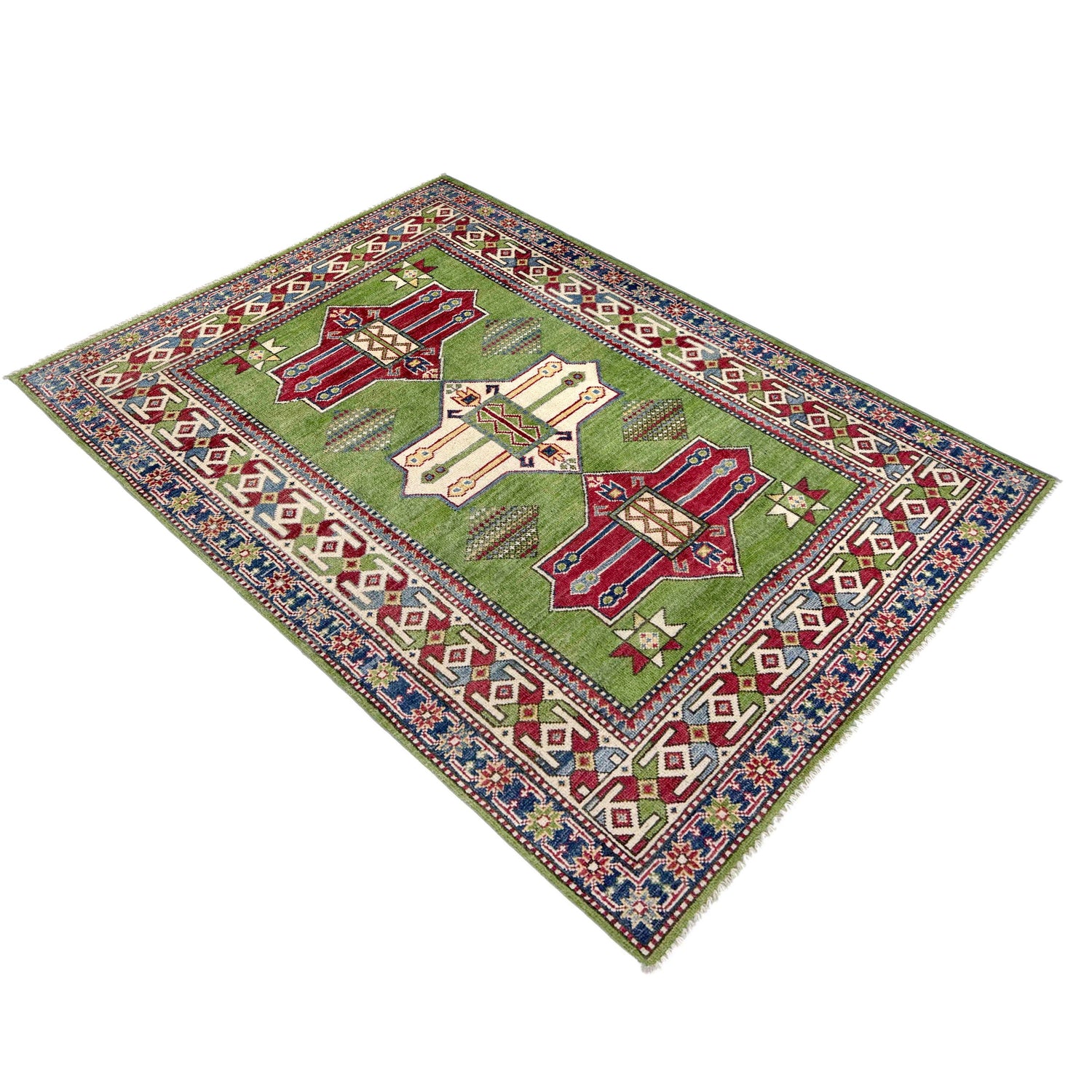 Oriental Kazak Rug 3' 11" x 5' 11" (ft) - No. R37369