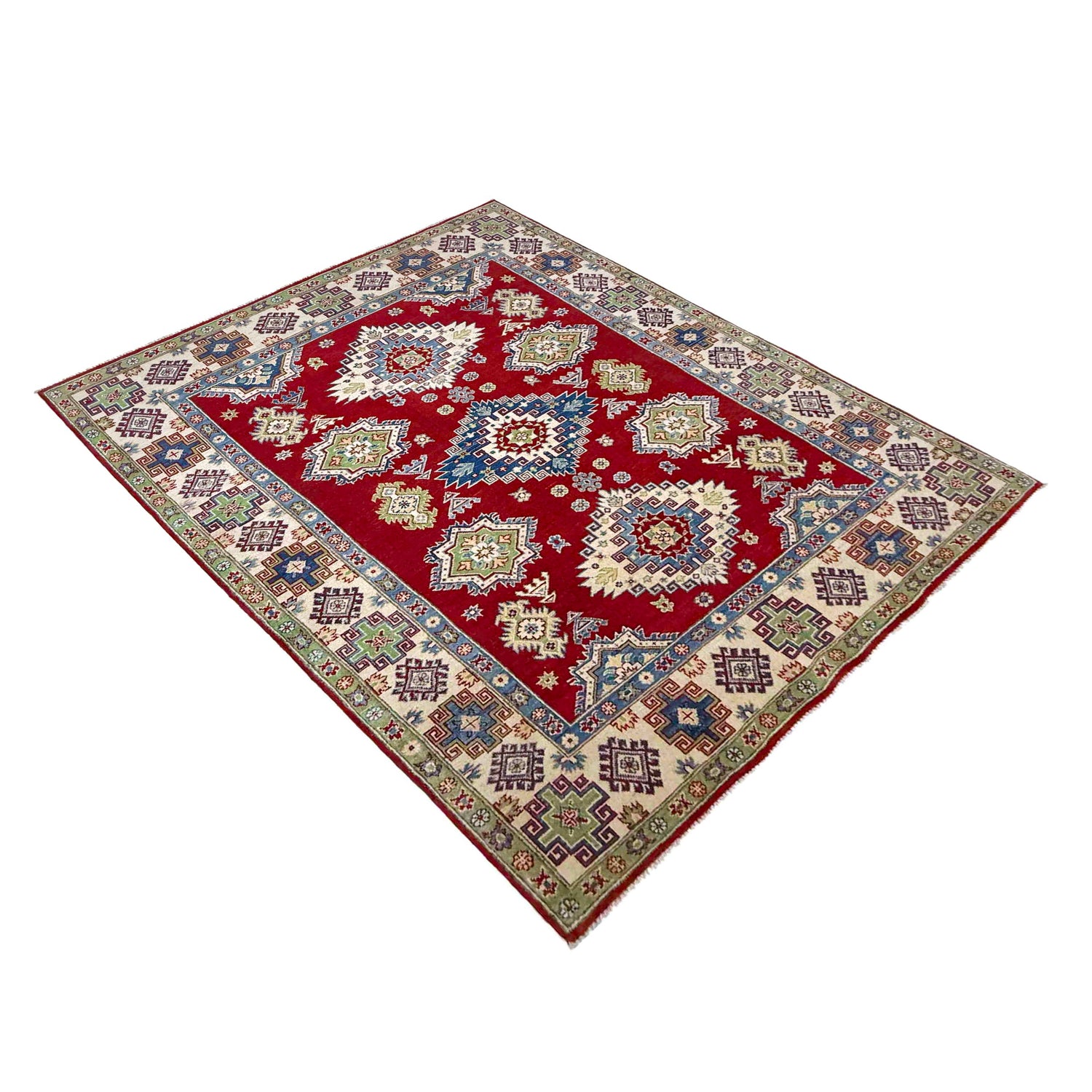 Red Color Kazak Rug 5' 7" x 7' 10" (ft) - No. R37373