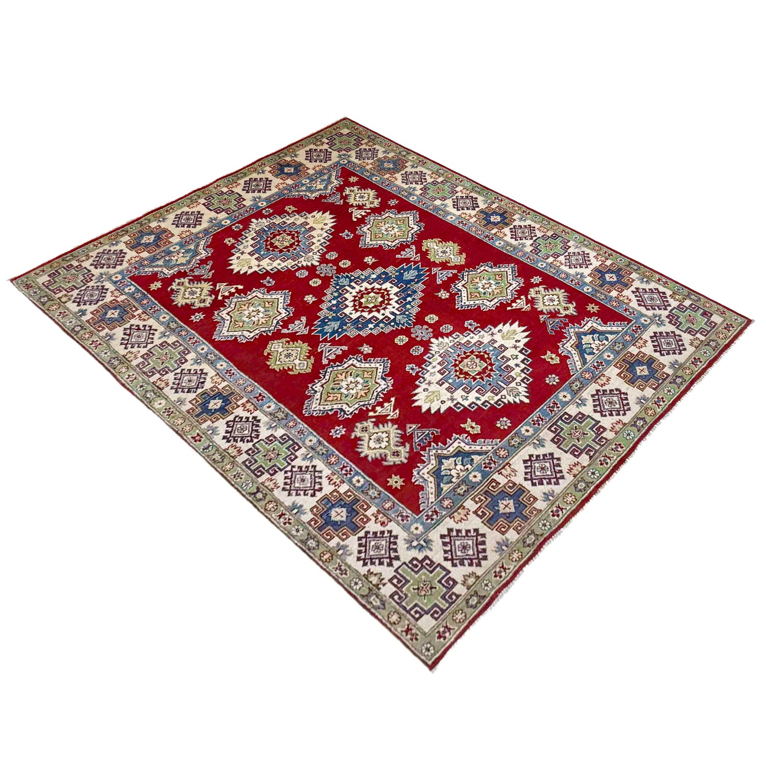 Red Color Kazak Rug 5' 7" x 7' 10" (ft) - No. R37373