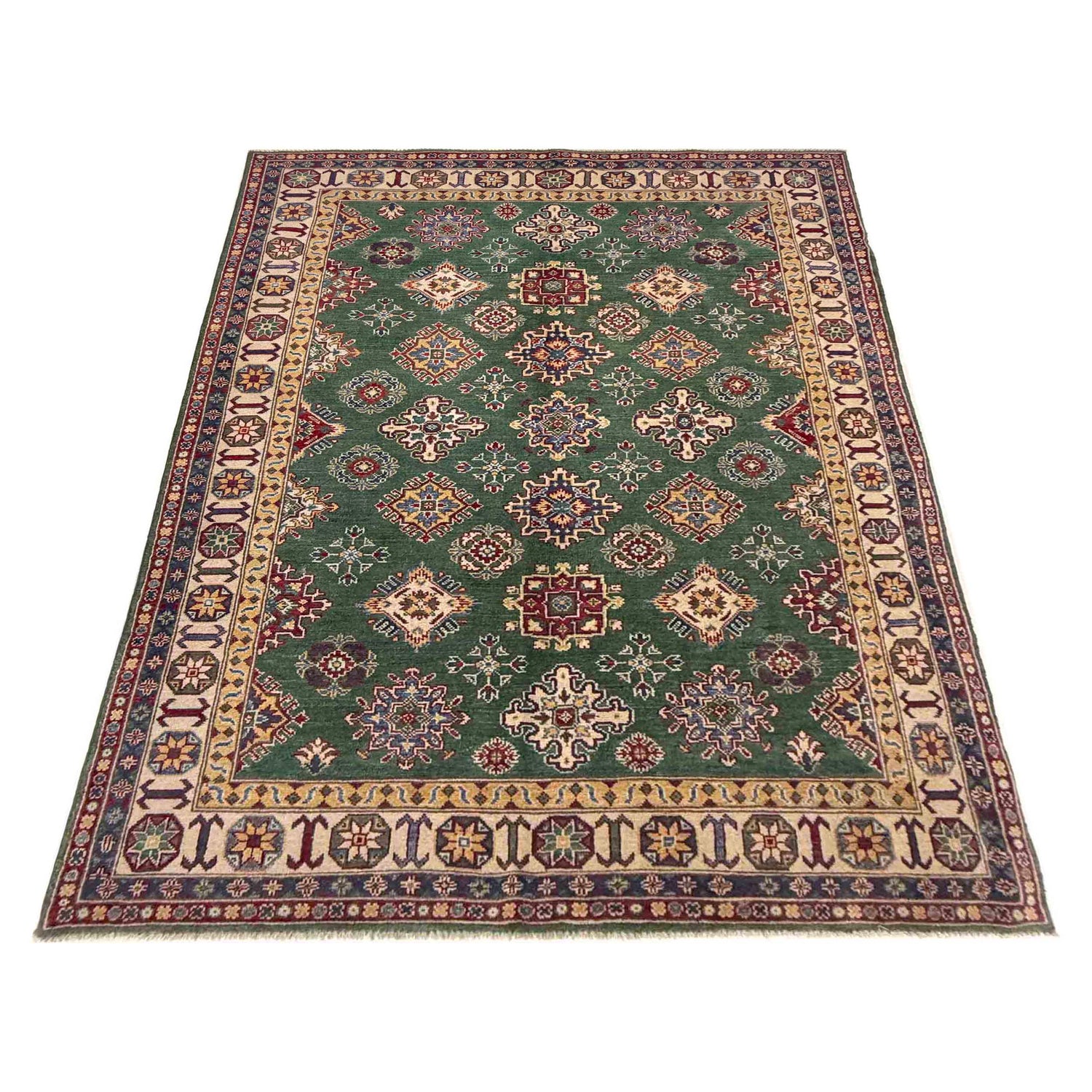 Hand Knotted Kazak Rug 5' 5" x 8' 0" (ft) - No. R37375