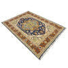 Hand Knotted Persian Design Heriz Rug 3' 11" x 5' 10" (ft) - No. R37376
