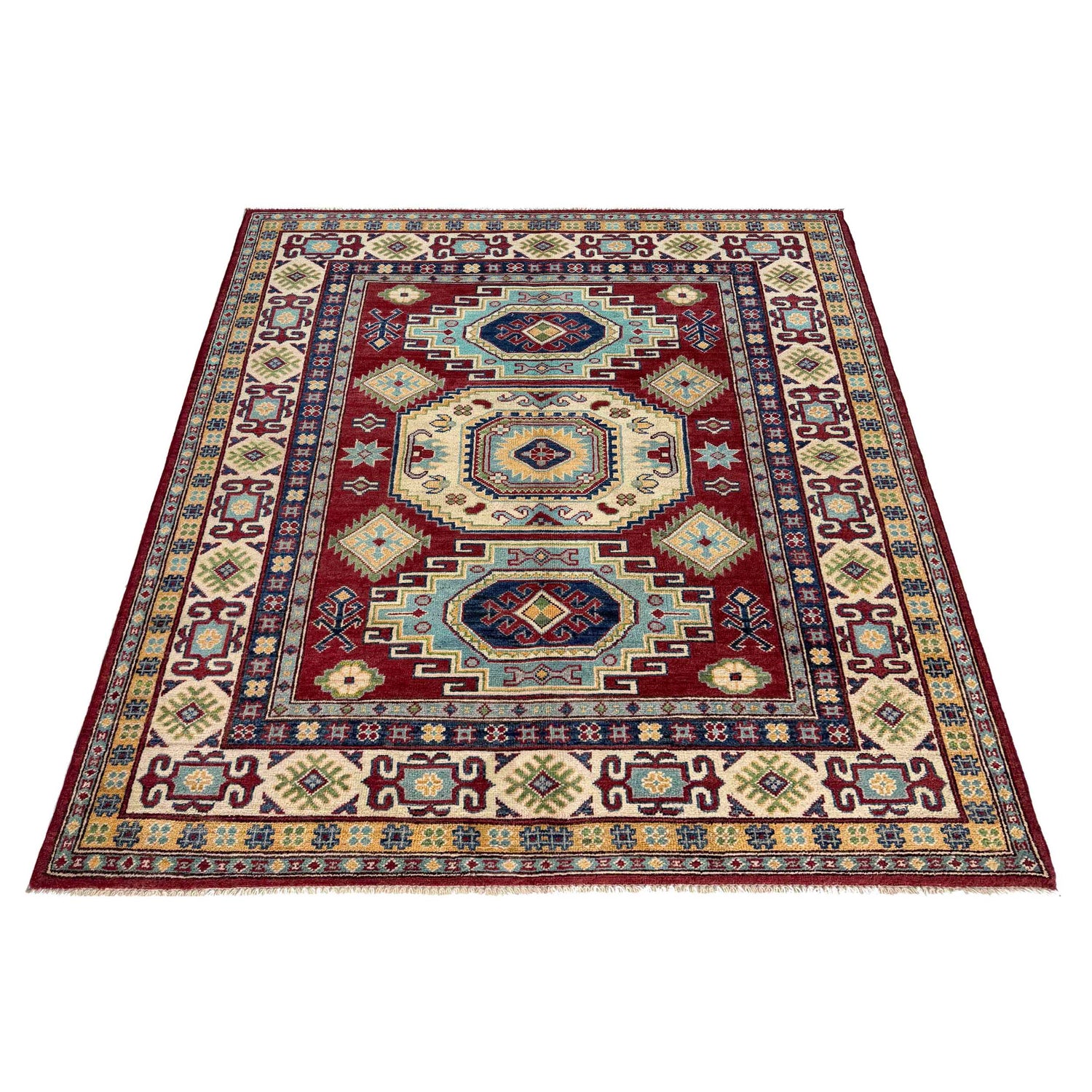 Red Color Kazak Rug 5' 0" x 6' 6" (ft) - No. R37377
