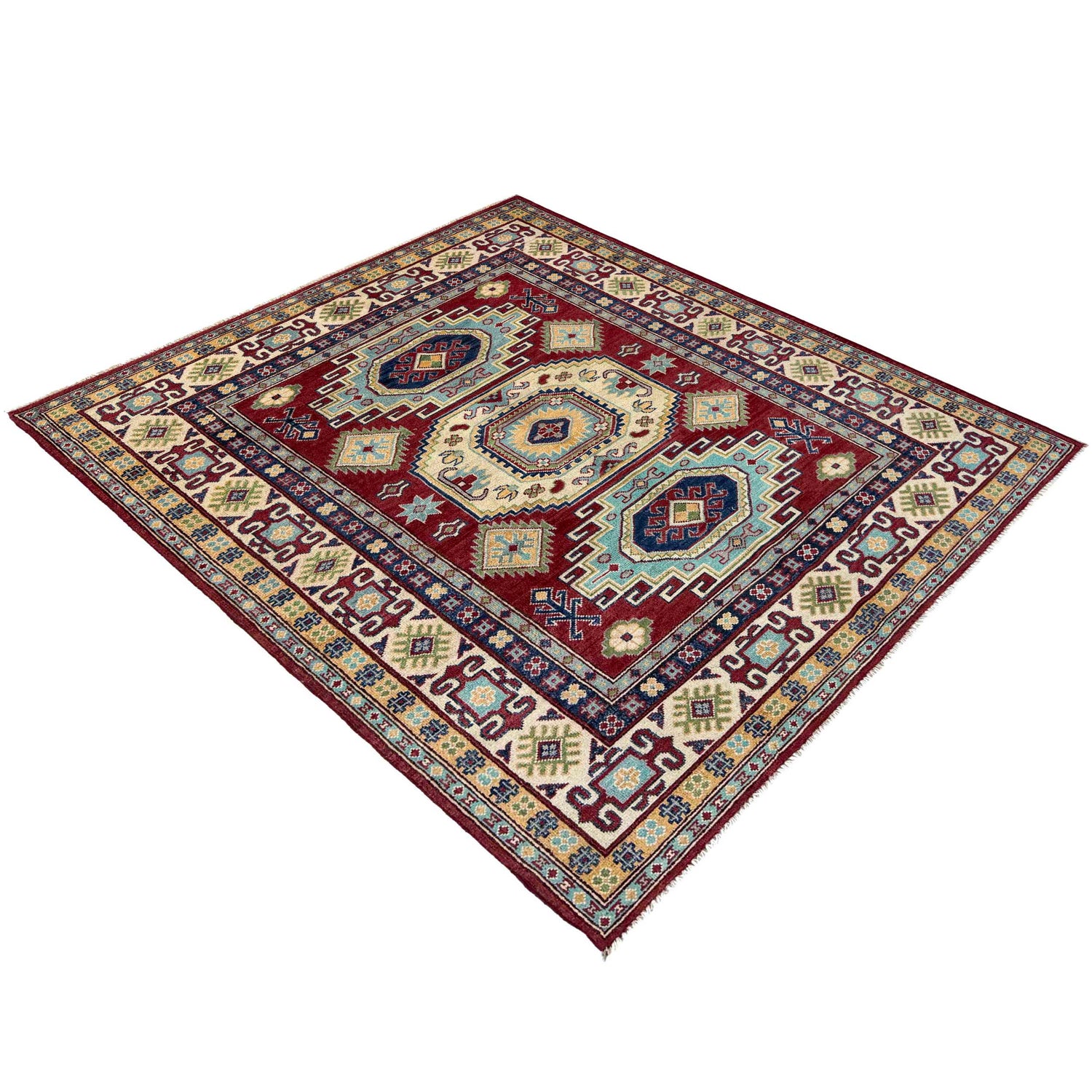 Red Color Kazak Rug 5' 0" x 6' 6" (ft) - No. R37377
