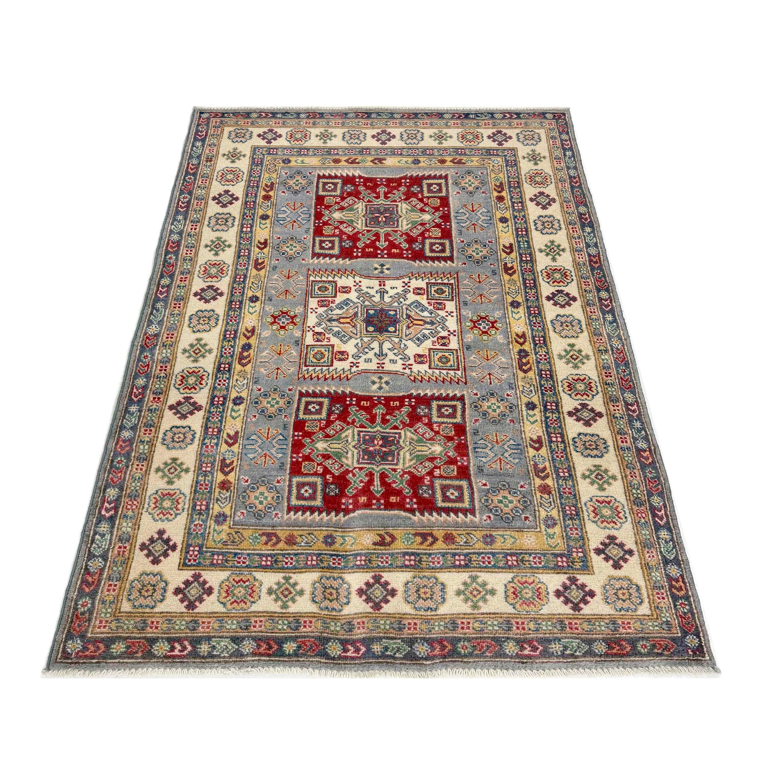 Multi Color Kazak Rug 3' 9" x 6' 7" (ft) - No. R37378