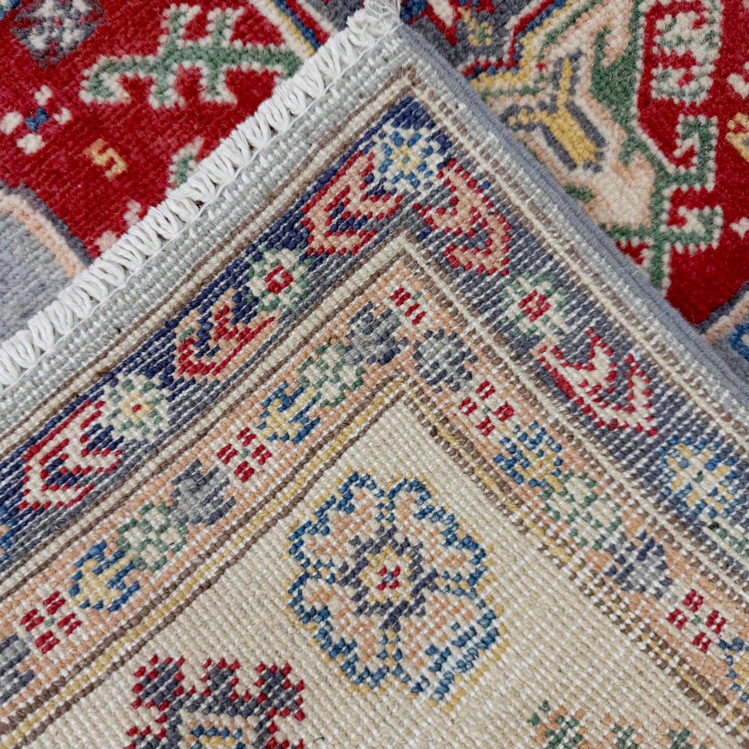 Multi Color Kazak Rug 3' 9" x 6' 7" (ft) - No. R37378