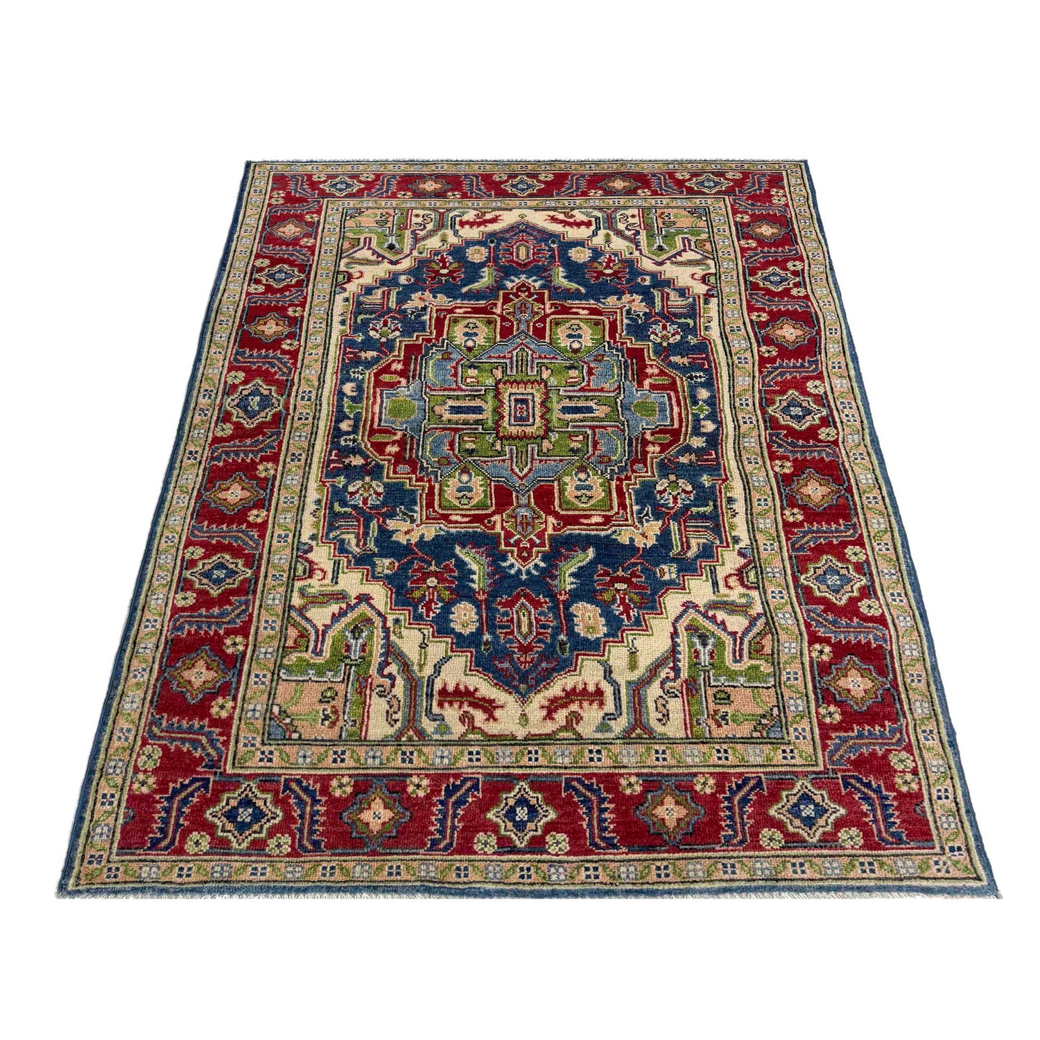 Handmade Persian Design Heriz Rug 4' 0" x 6' 7" (ft) - No. R37382