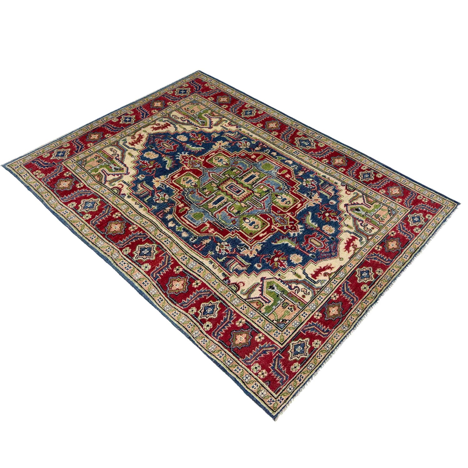 Handmade Persian Design Heriz Rug 4' 0" x 6' 7" (ft) - No. R37382