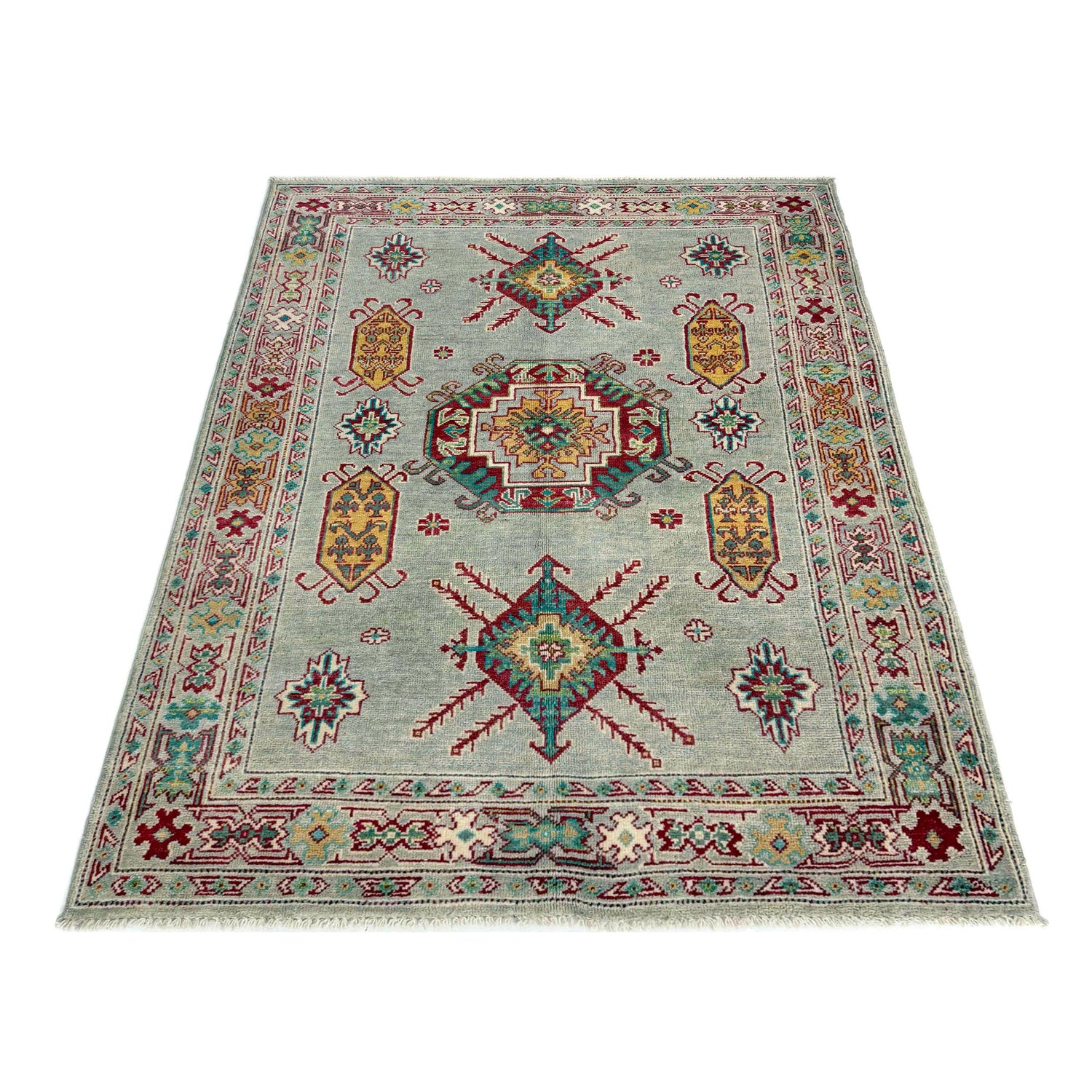 Oriental Kazak Rug 4' 2" x 5' 8" (ft) - No. R37383
