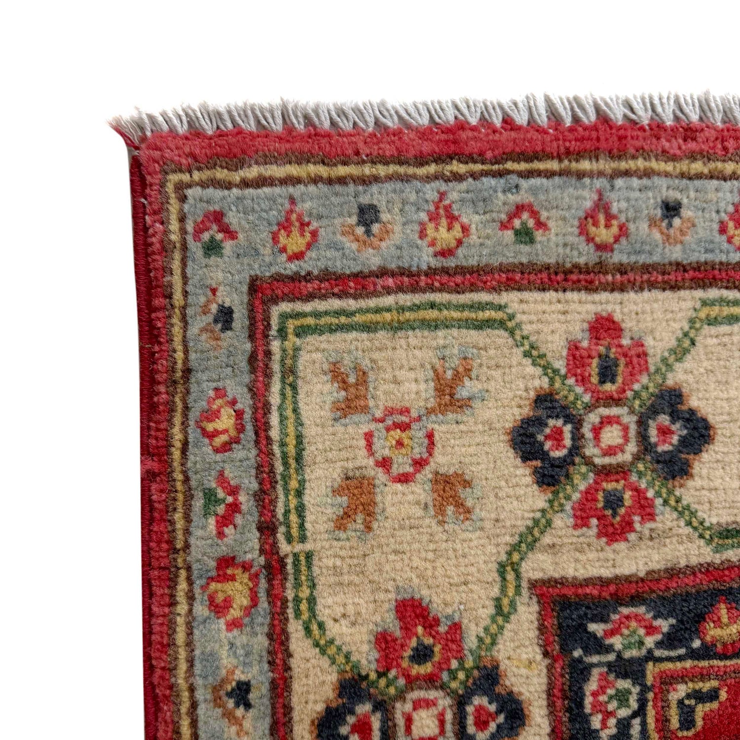 Red Color Kazak Rug 4' 0" x 5' 10" (ft) - No. R37386