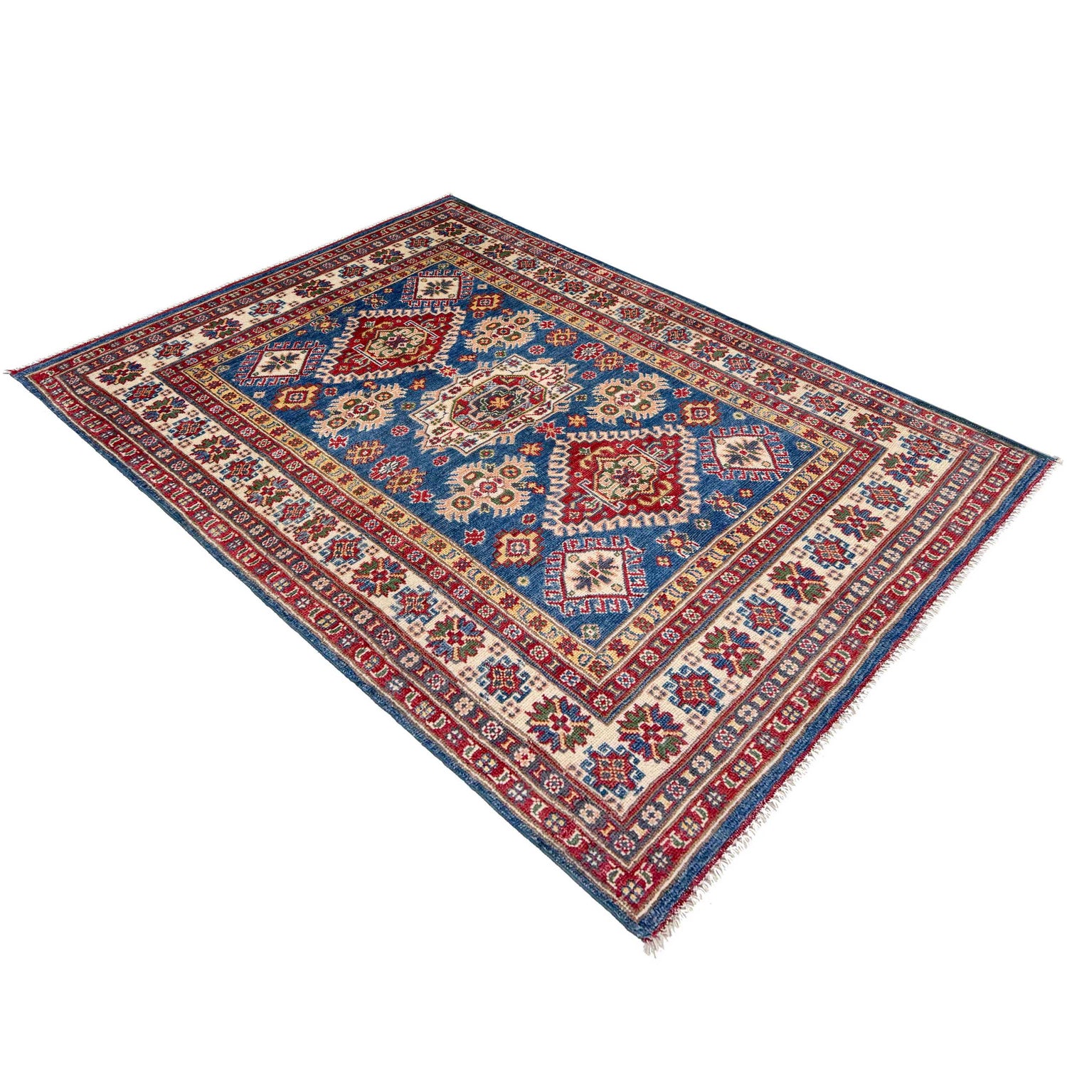 Hand Knotted Kazak Rug 3' 10" x 5' 10" (ft) - No. R37387