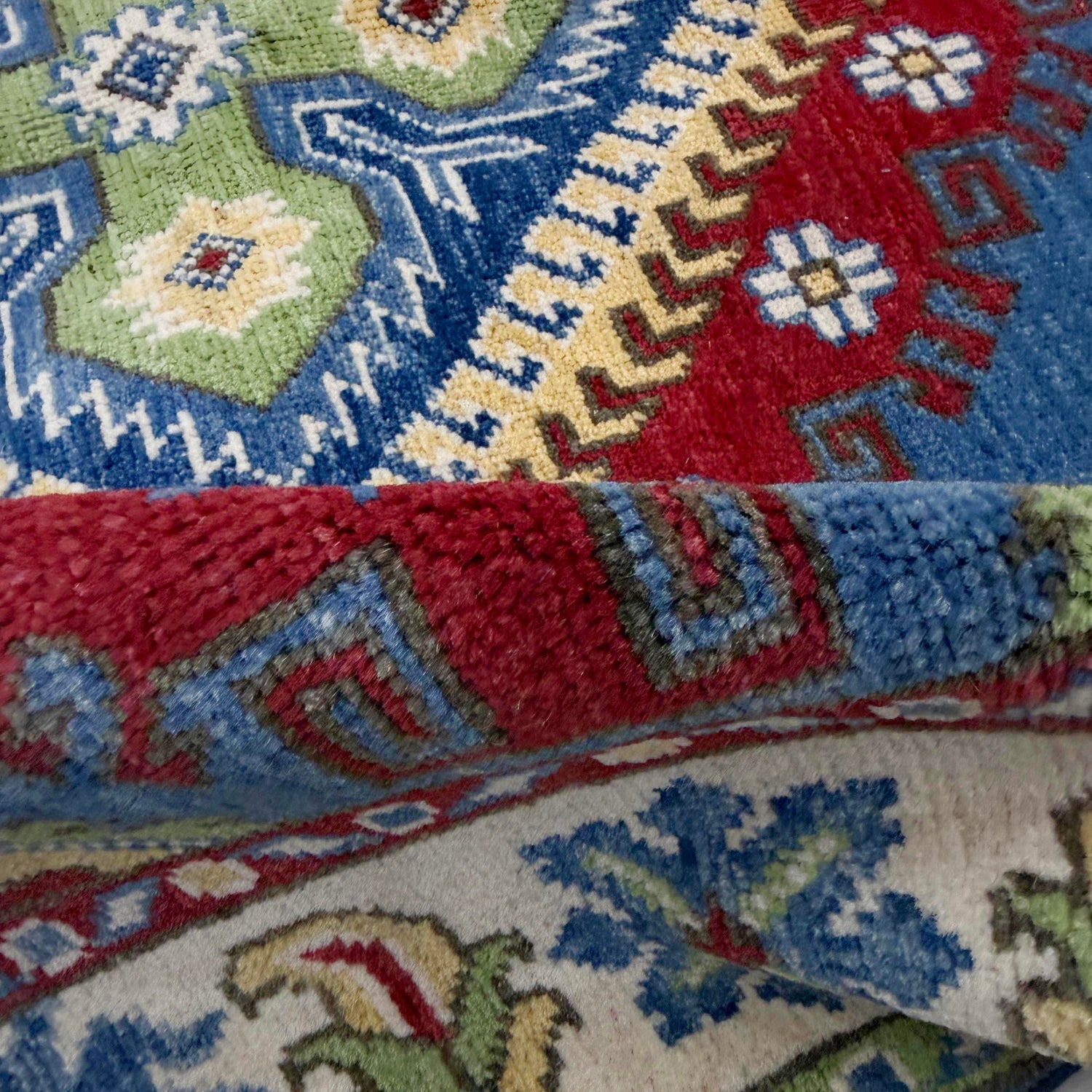 Blue Color Kazak Rug 3' 10" x 5' 10" (ft) - No. R37389