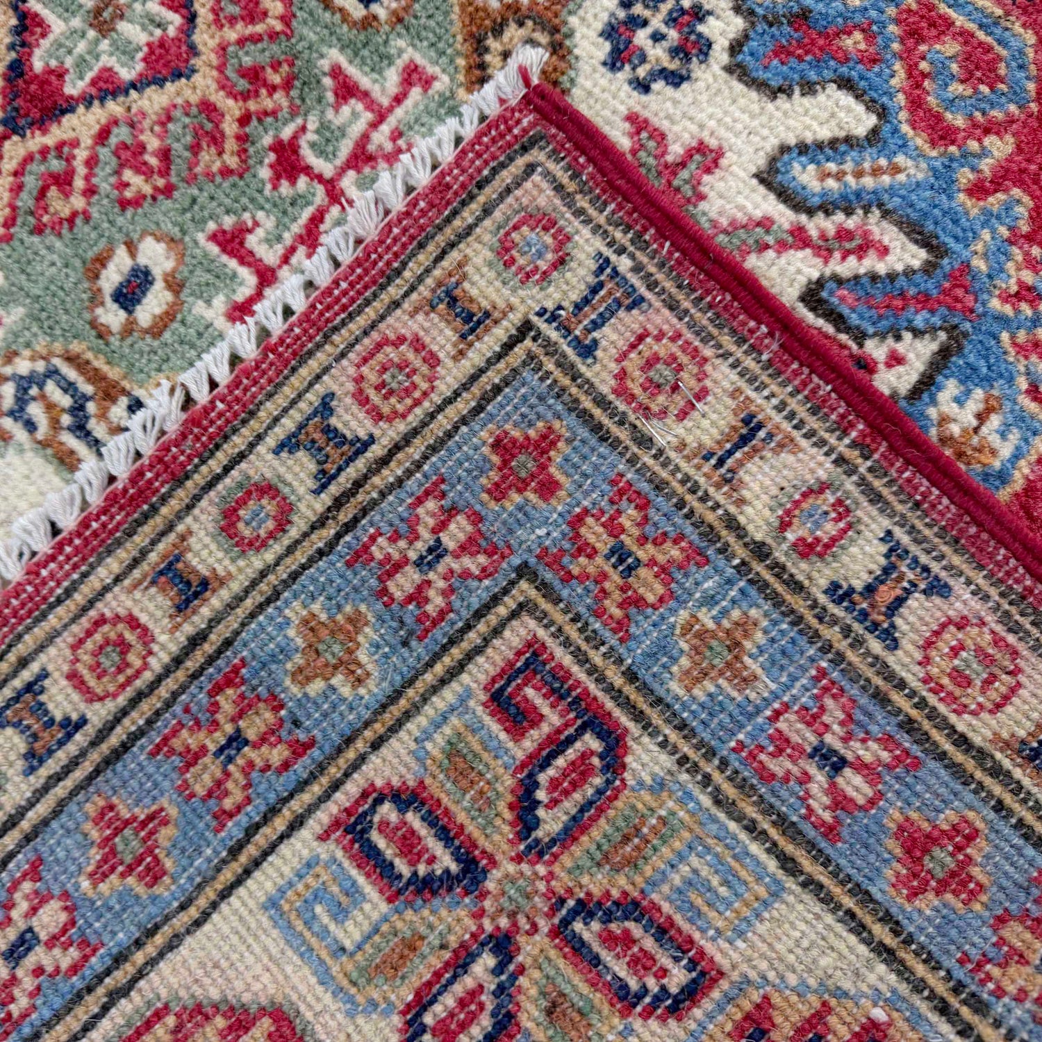 Hand Knotted Kazak Rug 4' 11" x 7' 3" (ft) - No. R37390