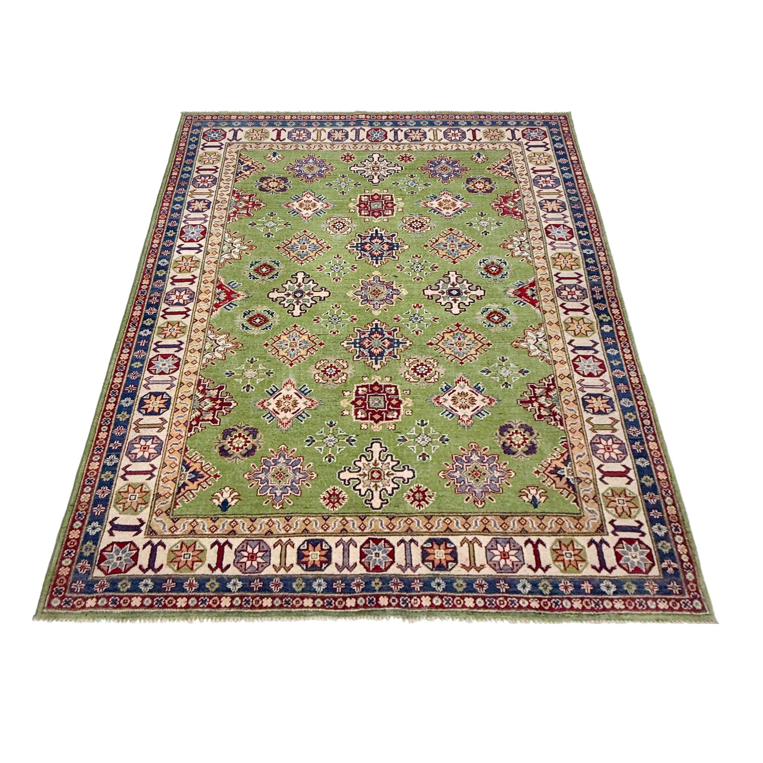 Hand Knotted Kazak Rug 5' 7" x 8' 0" (ft) - No. R37393