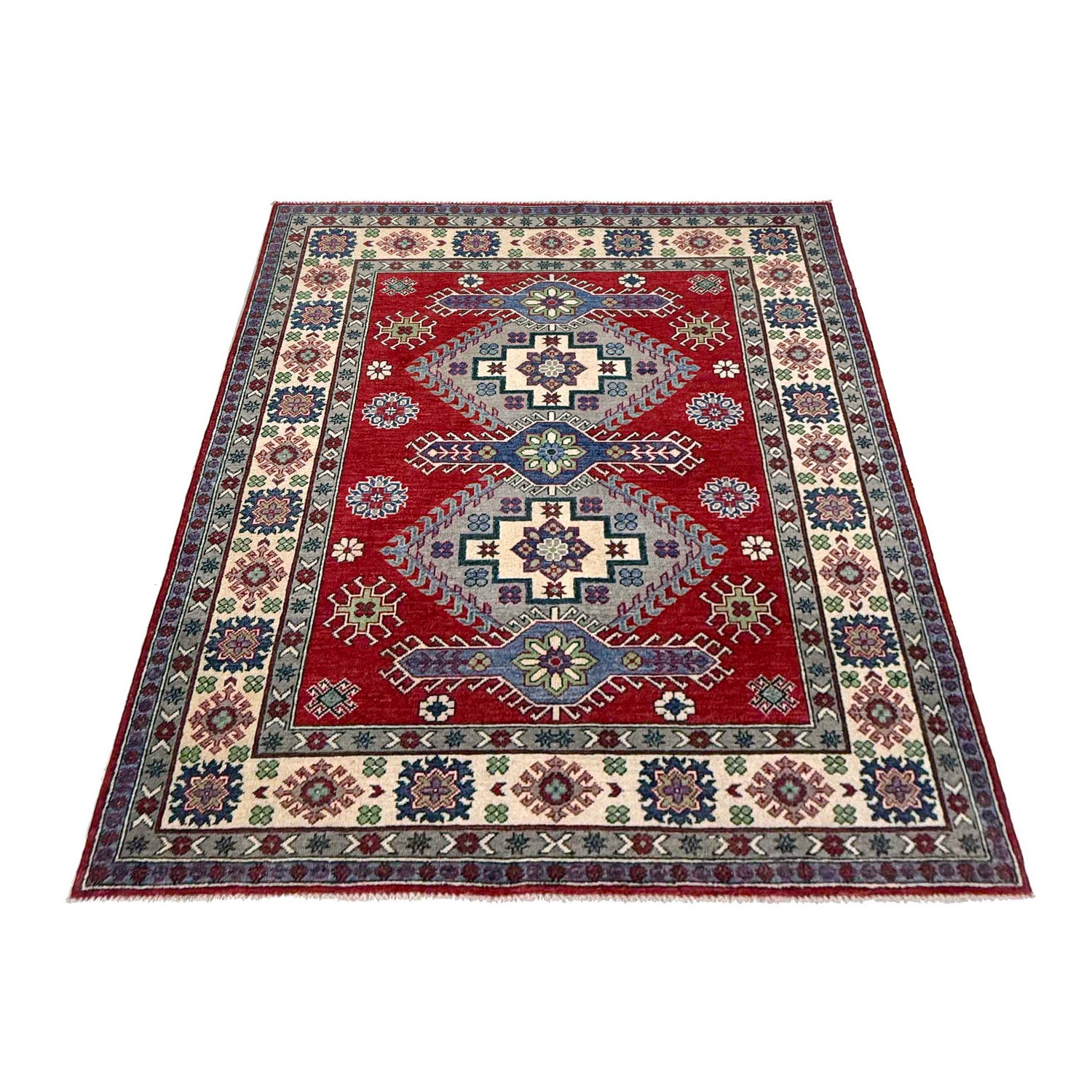 Oriental Kazak Rug 4' 11" x 6' 5" (ft) - No. R37397