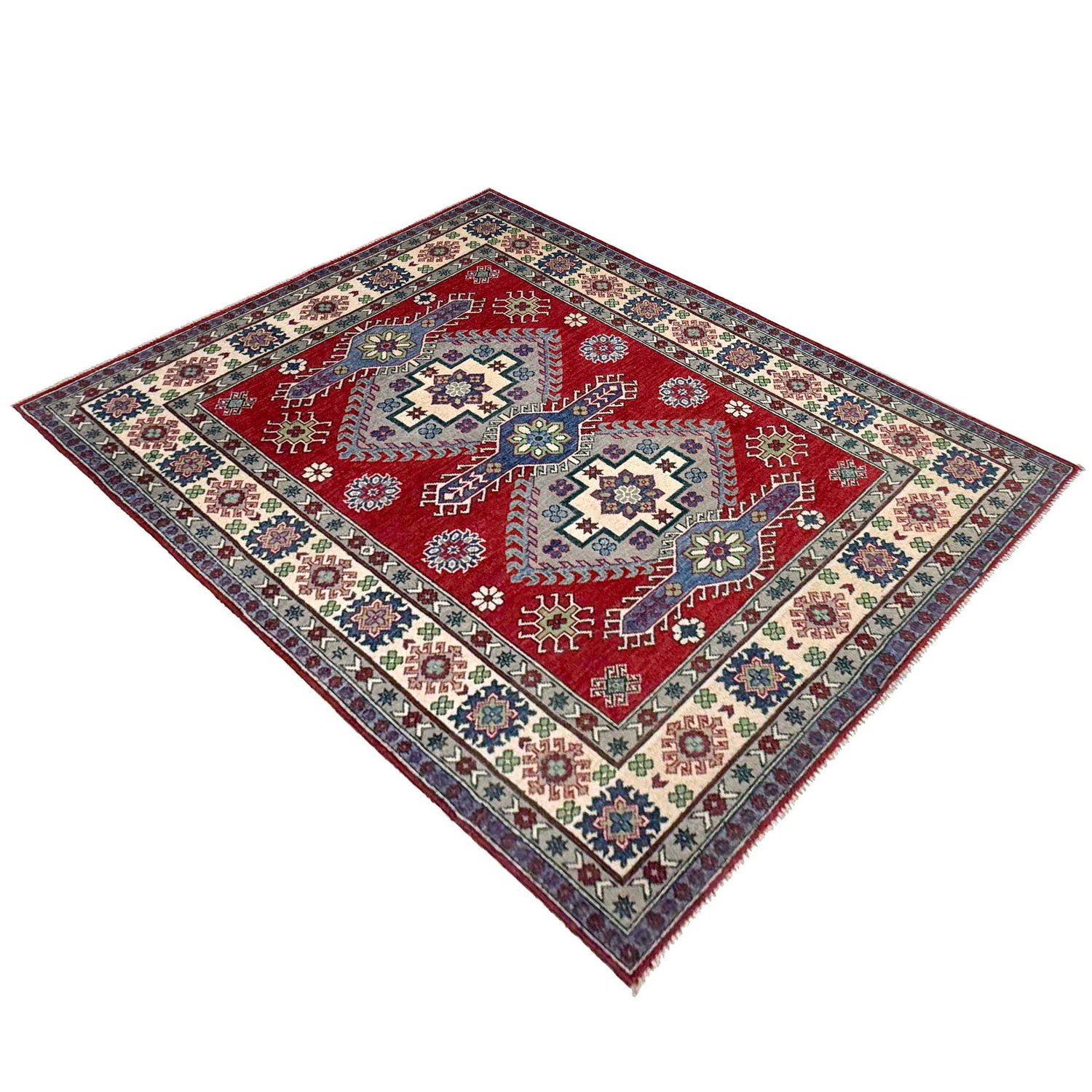 Oriental Kazak Rug 4' 11" x 6' 5" (ft) - No. R37397