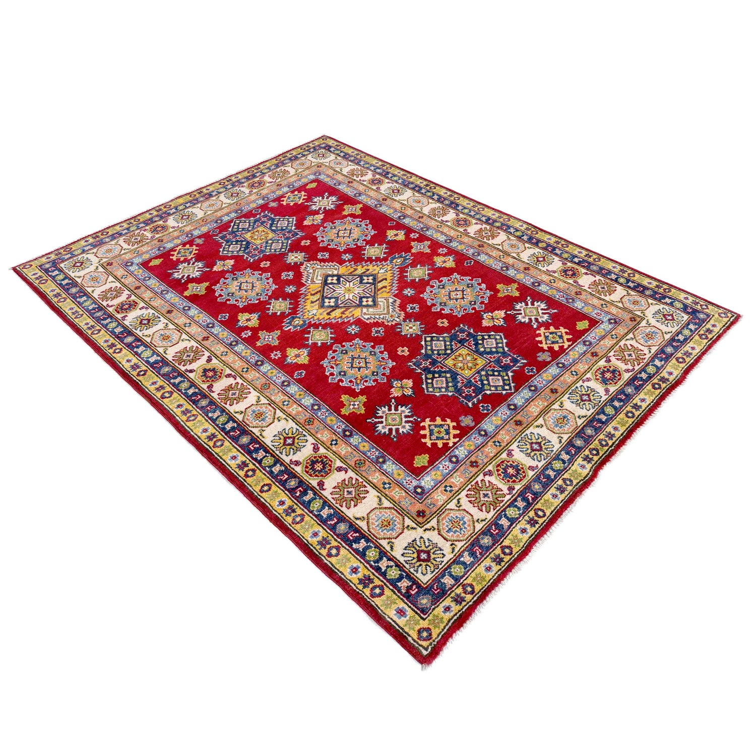Hand Knotted Kazak Rug 4' 8" x 6' 7" (ft) - No. R37398