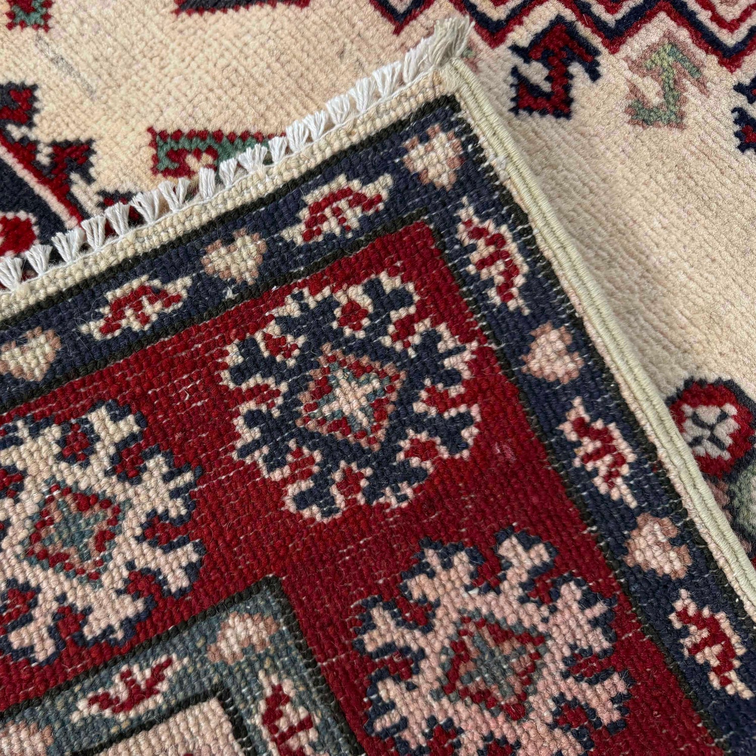 Hand Knotted Kazak Rug 3' 11" x 5' 8" (ft) - No. R37399