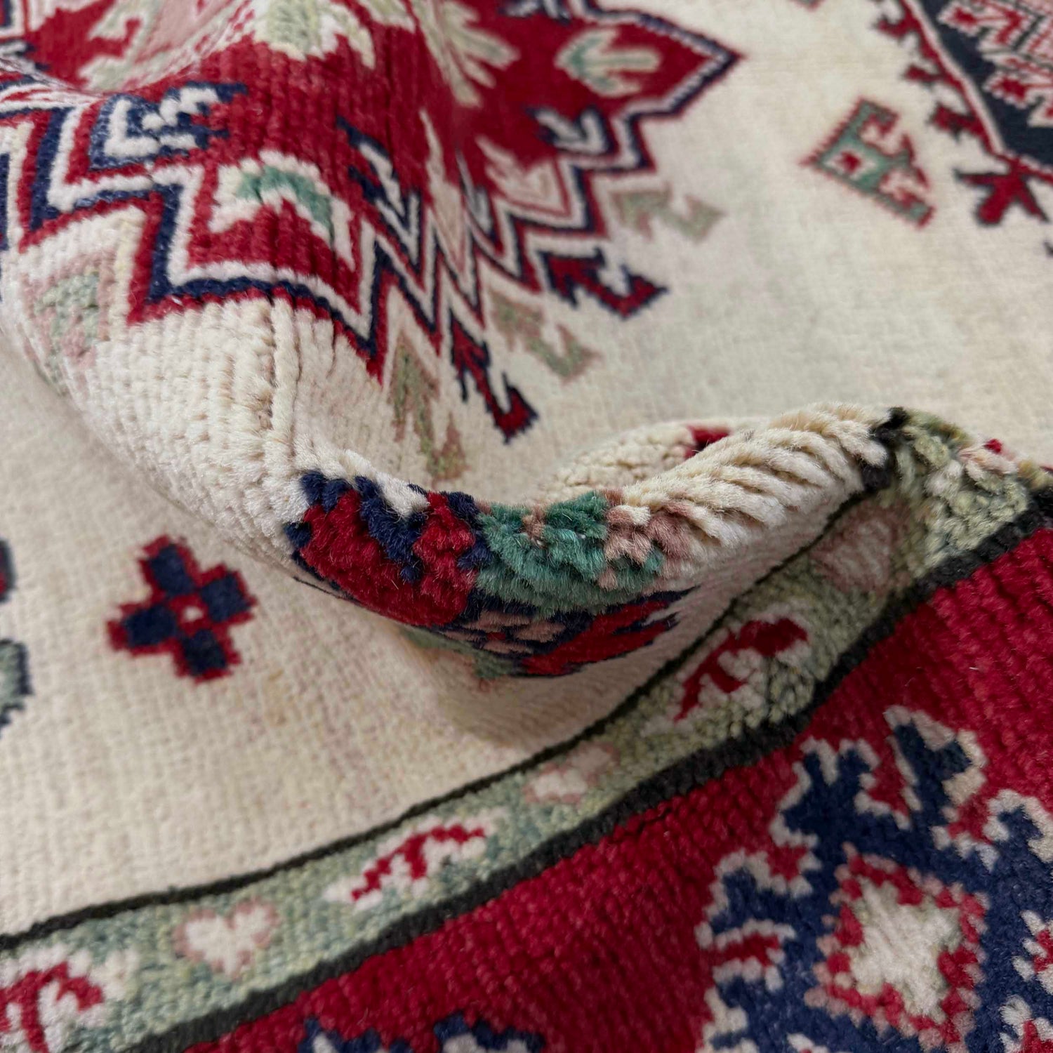 Hand Knotted Kazak Rug 3' 11" x 5' 8" (ft) - No. R37399