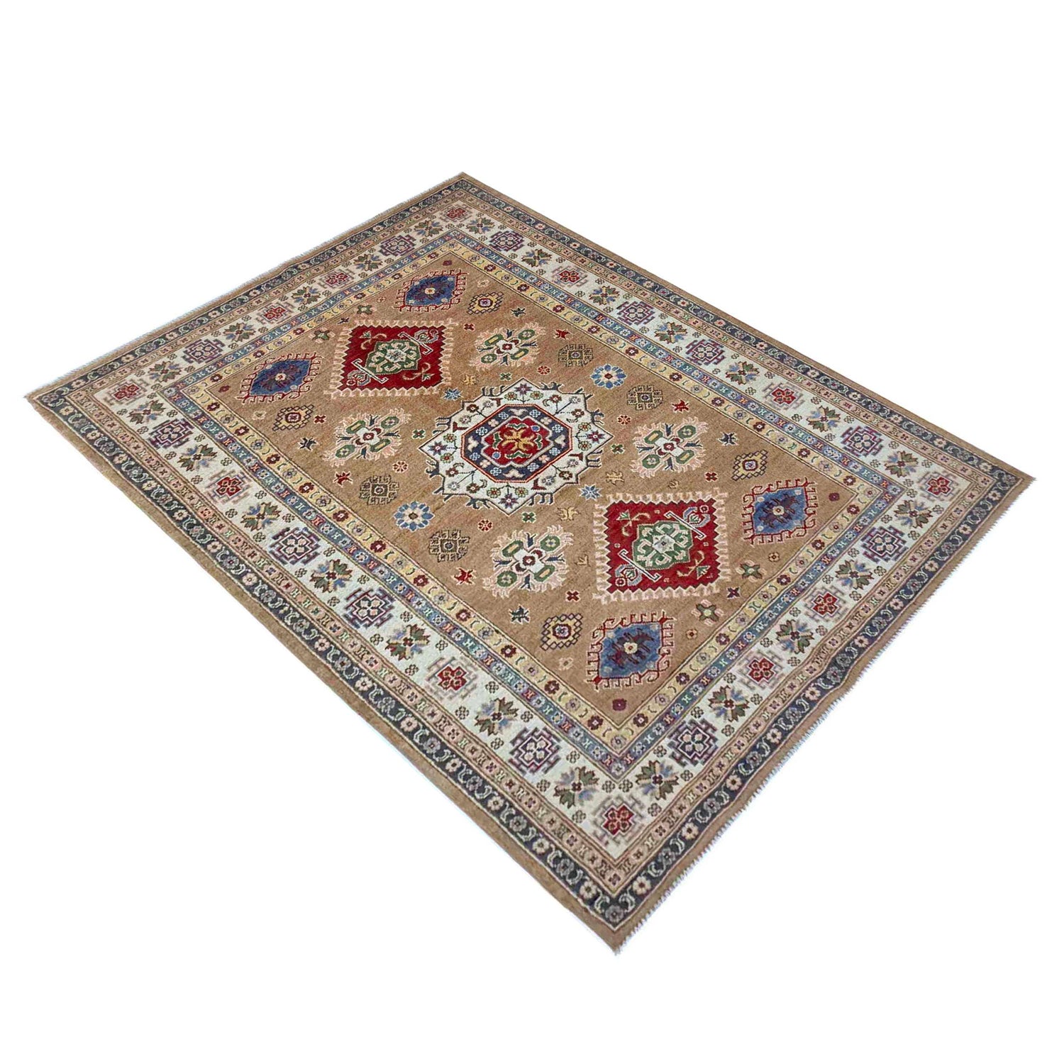 Orange Color Kazak Rug 4' 11" x 7' 1" (ft) - No. R37400