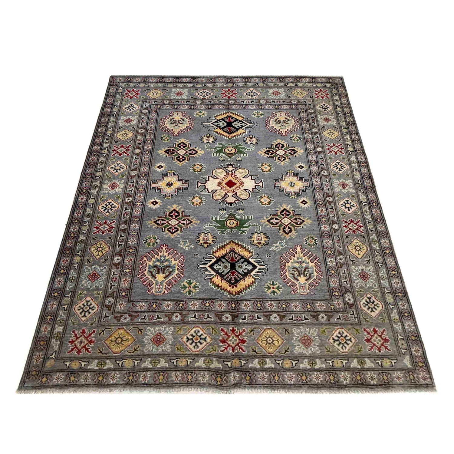Hand Knotted Kazak Rug 4' 9" x 6' 4" (ft) - No. R37401