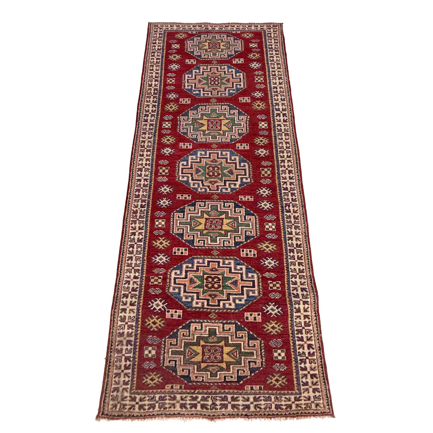Red Color Kazak Runner 2' 8" x 8' 4" (ft) - No. R37406