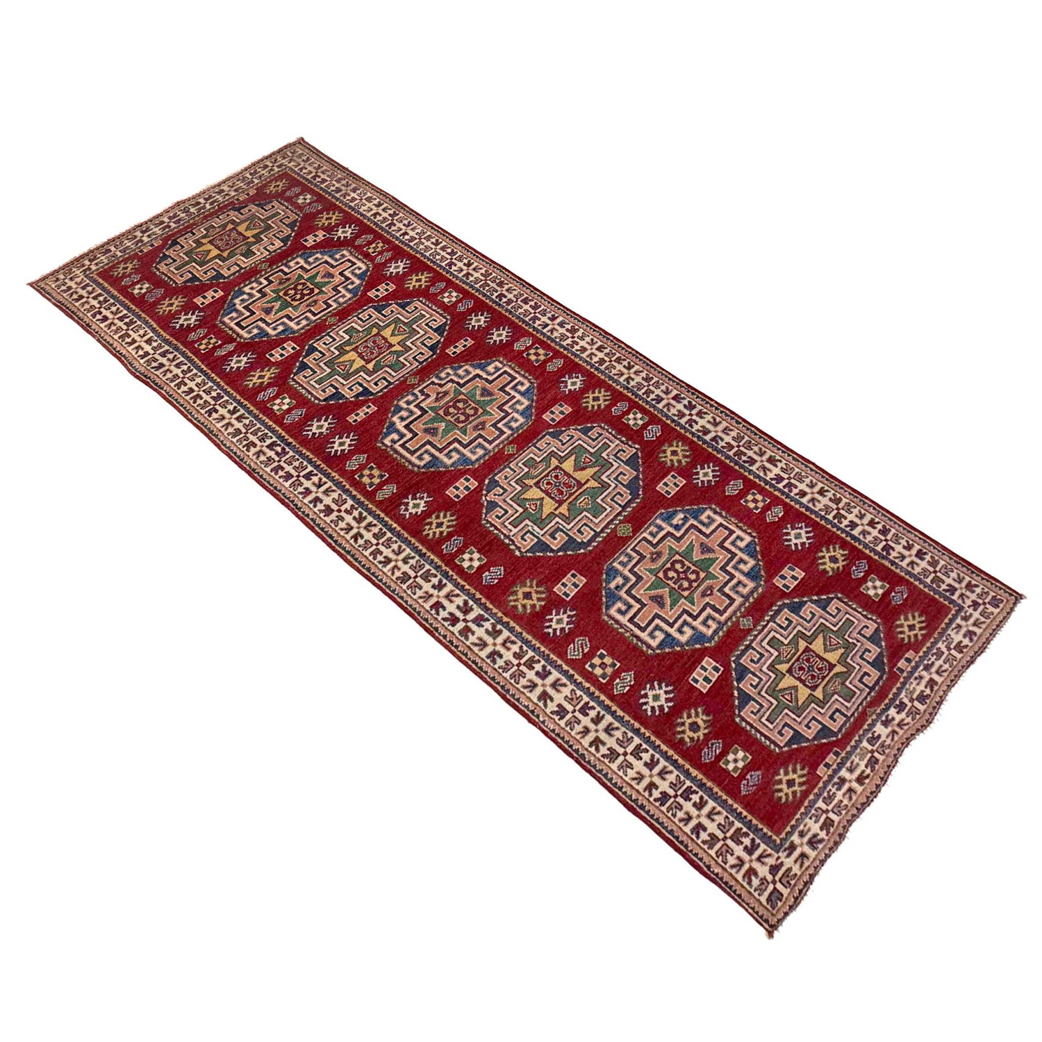 Red Color Kazak Runner 2' 8" x 8' 4" (ft) - No. R37406