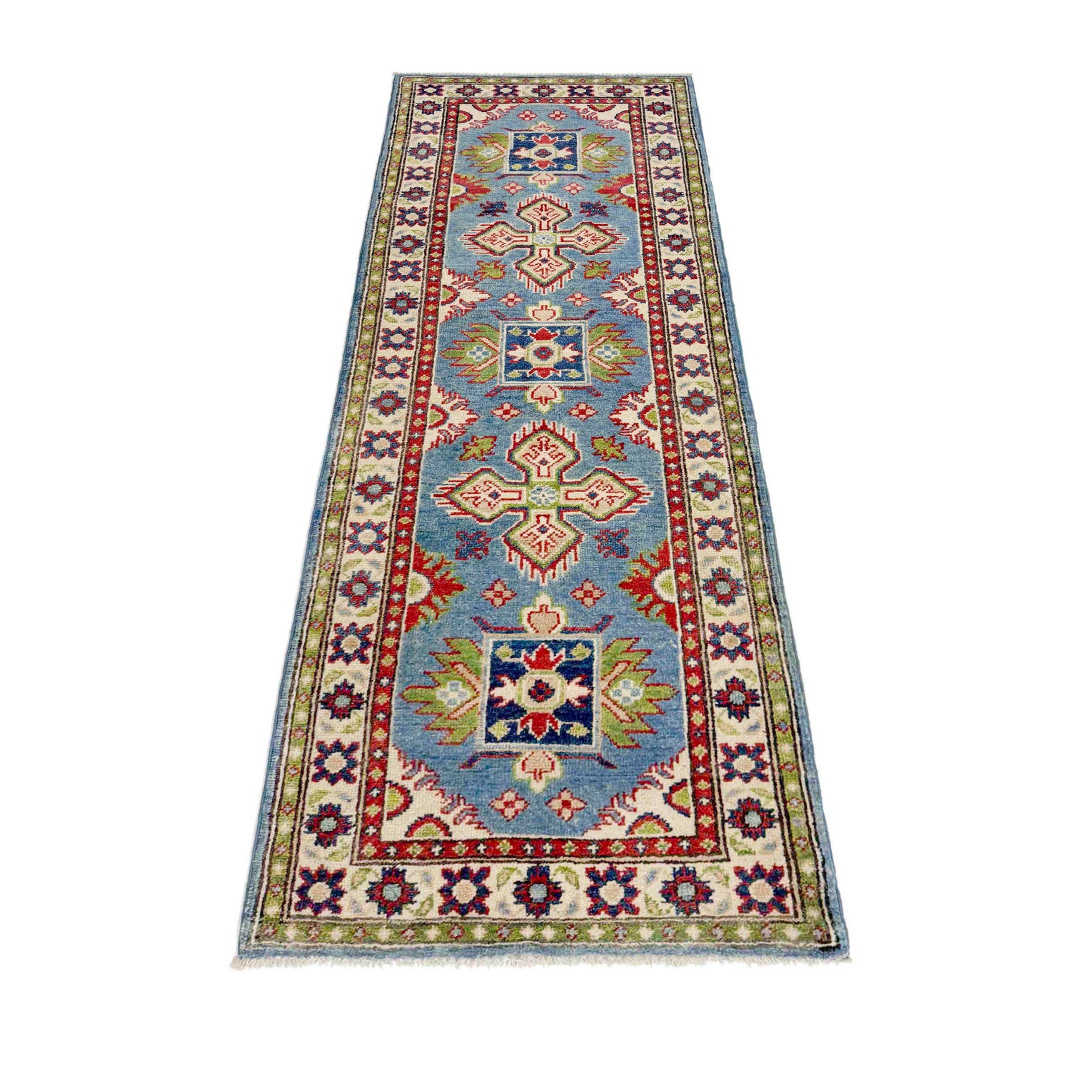 Hand Knotted Kazak Runner 2' 1" x 6' 3" (ft) - No. R37415