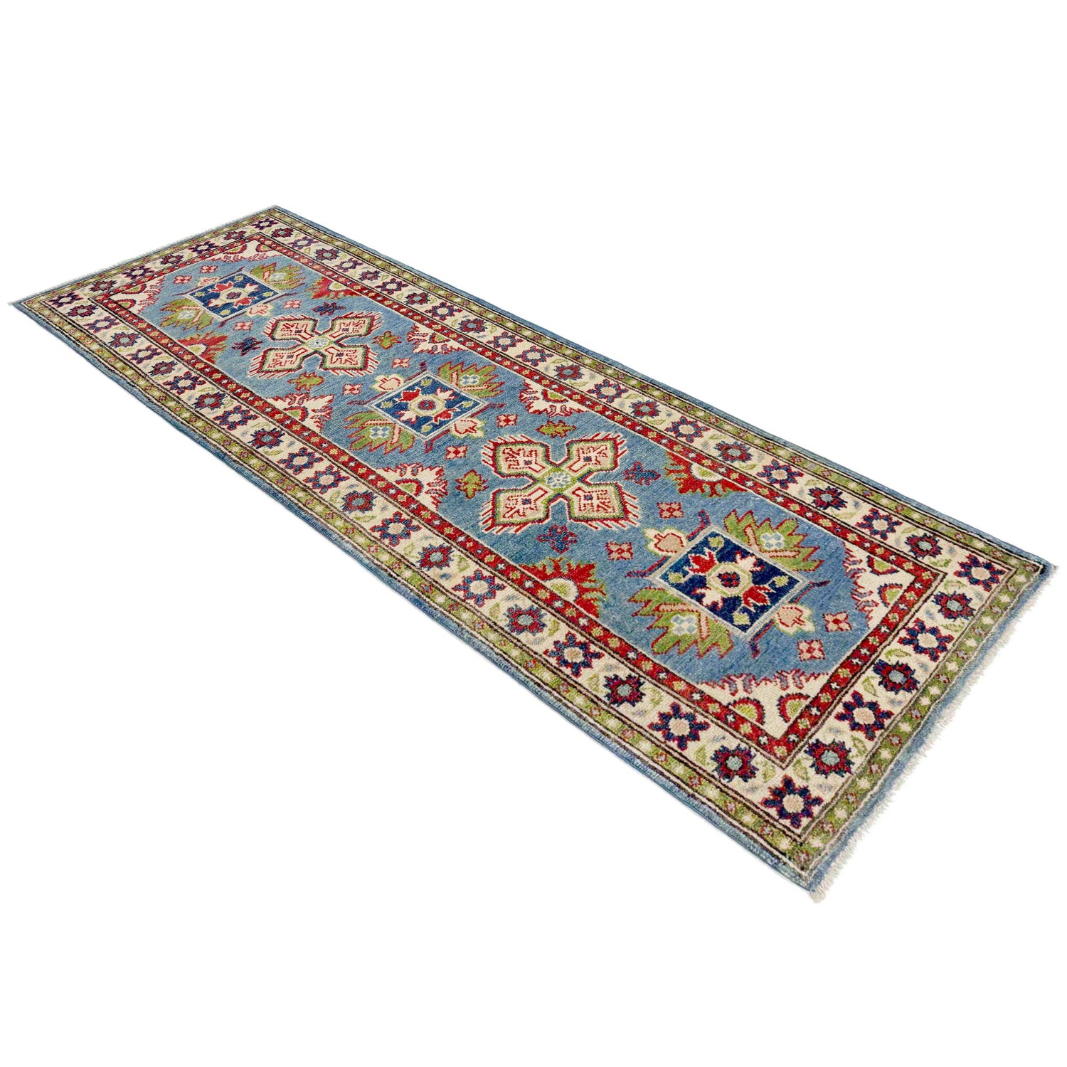 Hand Knotted Kazak Runner 2' 1" x 6' 3" (ft) - No. R37415