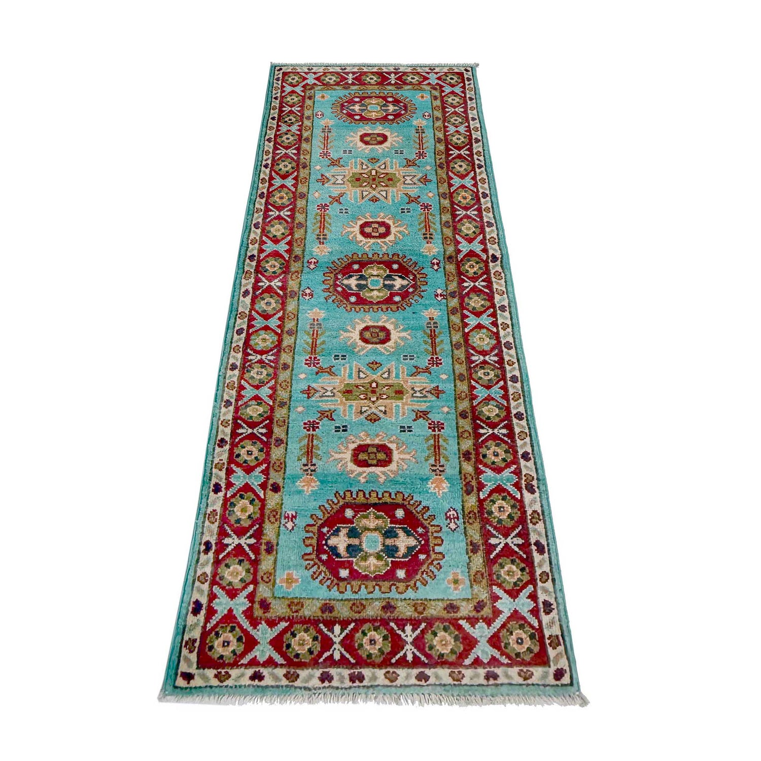 Hand Knotted Kazak Runner 1' 10" x 5' 7" (ft) - No. R37419