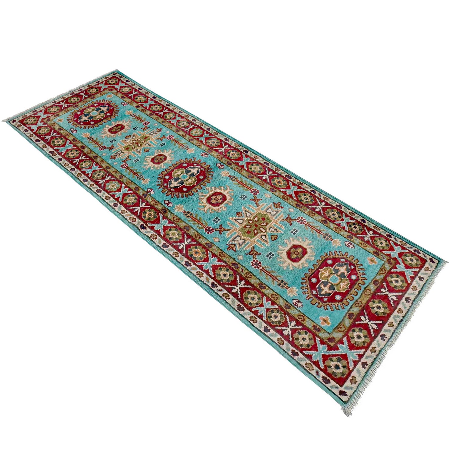 Hand Knotted Kazak Runner 1' 10" x 5' 7" (ft) - No. R37419