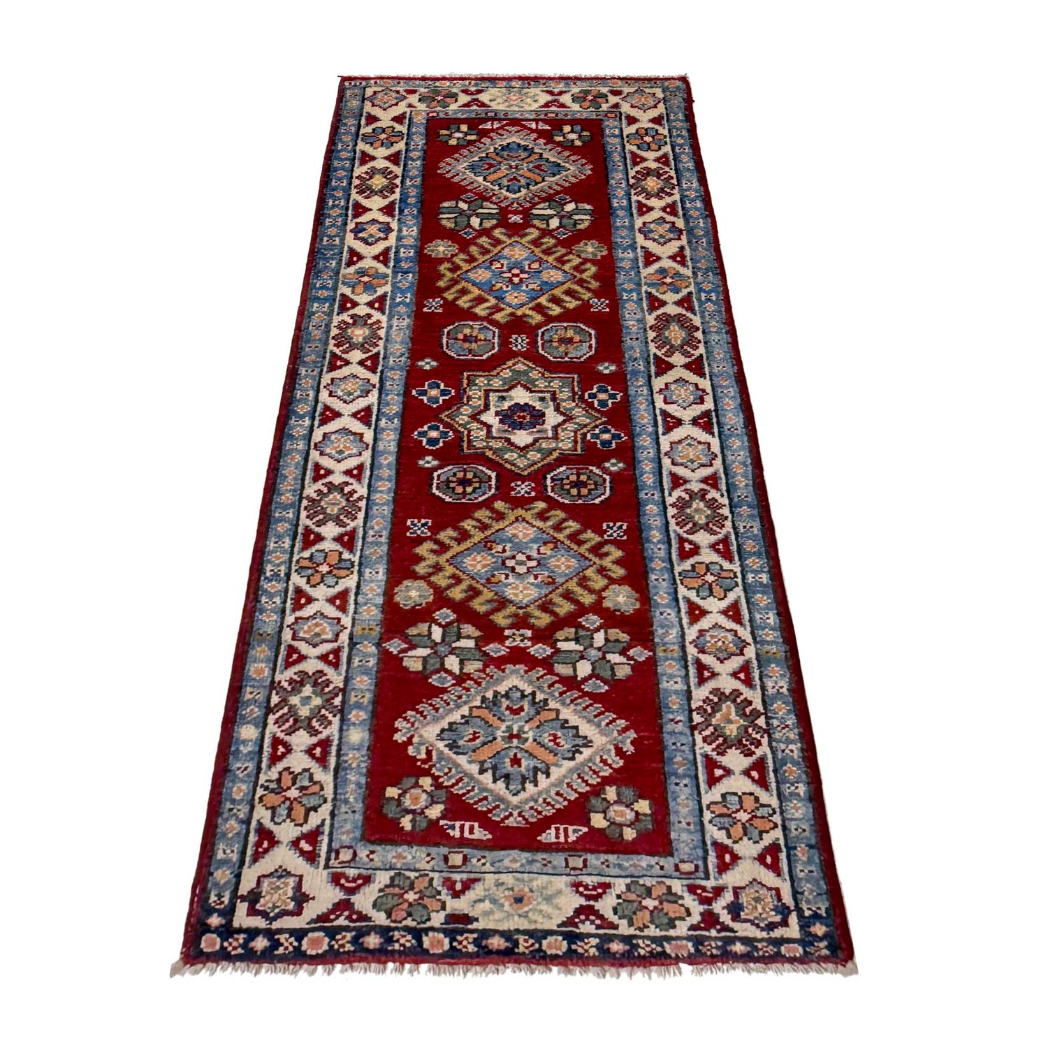 Hand Knotted Kazak Runner 1' 10" x 5' 1" (ft) - No. R37420