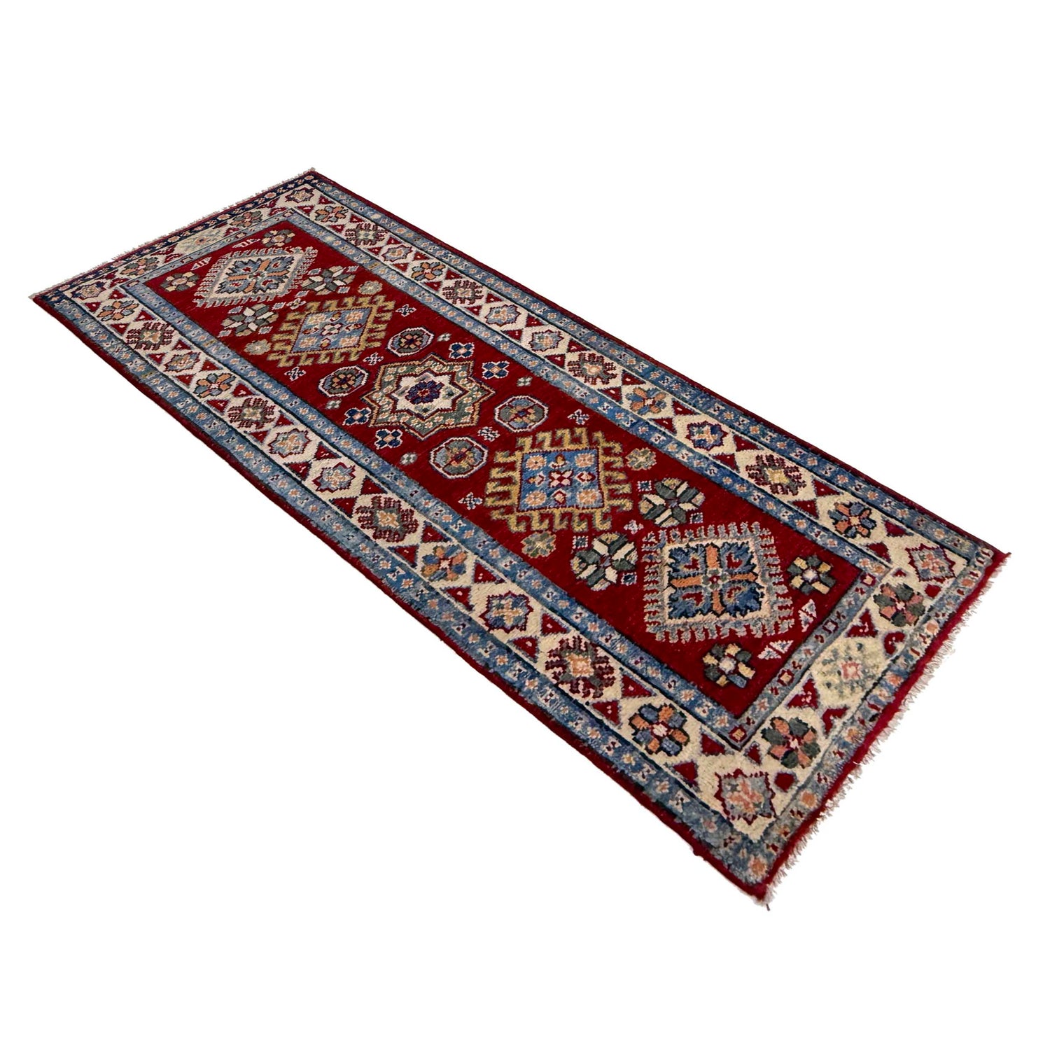 Hand Knotted Kazak Runner 1' 10" x 5' 1" (ft) - No. R37420