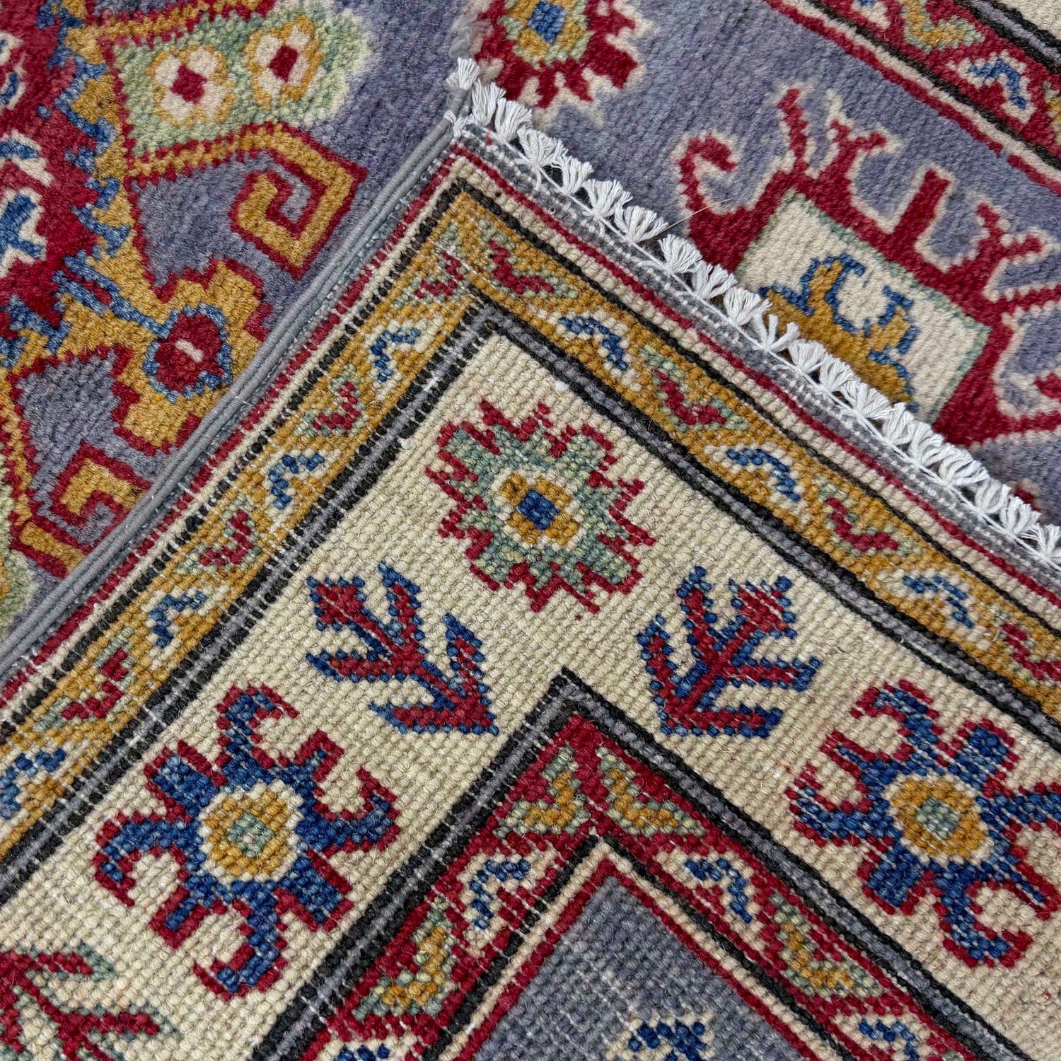 Grey Color Kazak Runner 2' 6" x 6' 4" (ft) - No. R37424